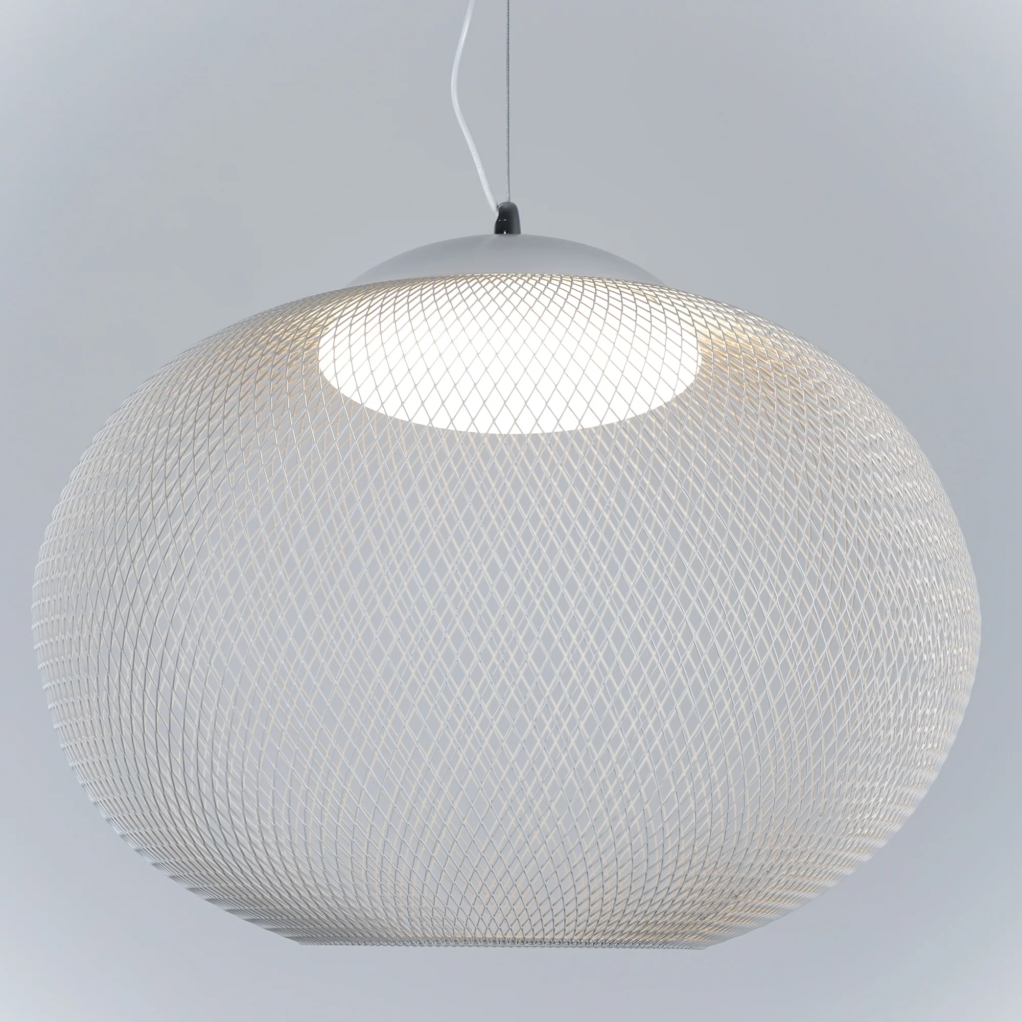 Подвесной светильник Metallic Meshwork - ∅35см x 25см, белый, теплый свет, диммер