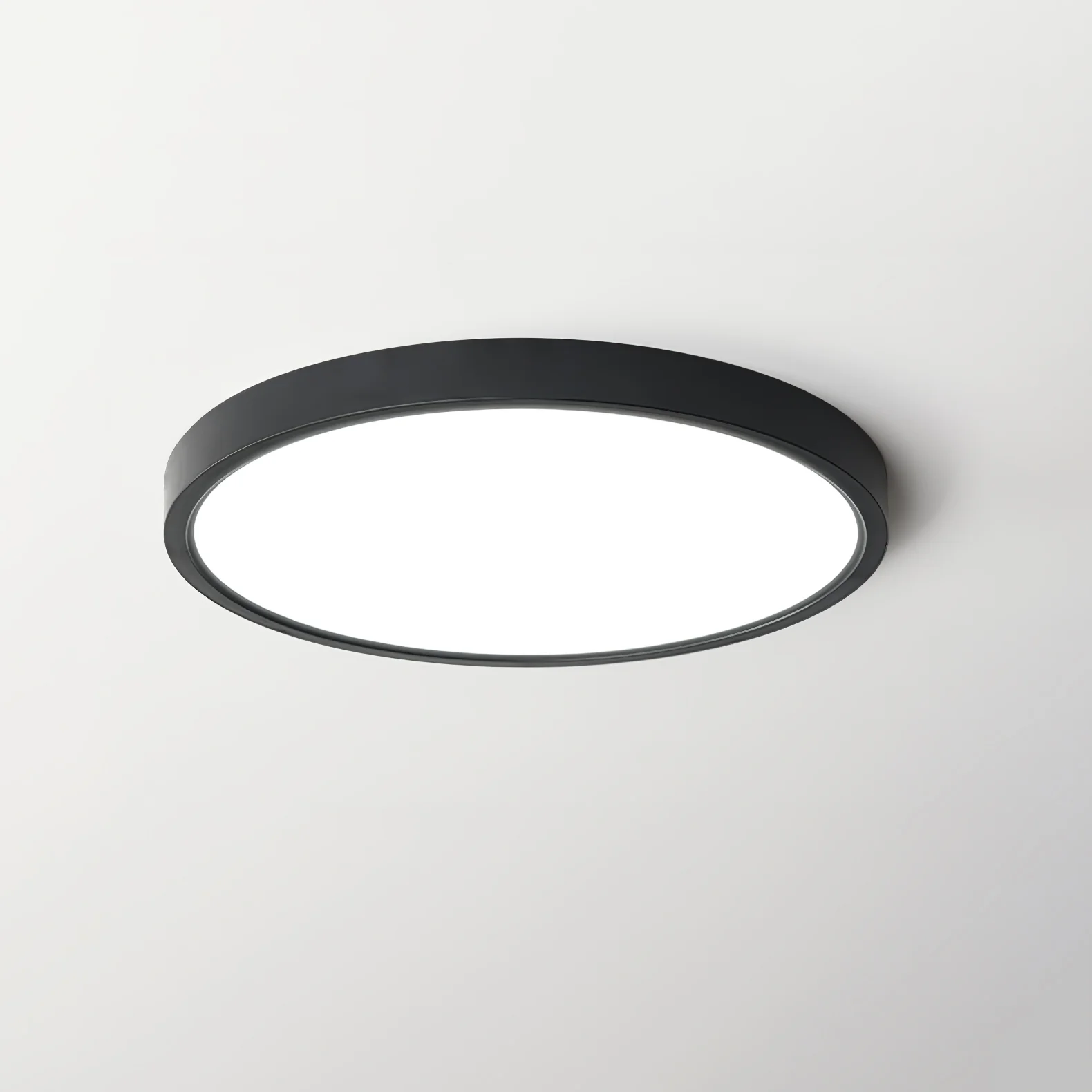 Потолочный светильник Acrylic Thinnest Round - ∅50см х 3см, черный, теплый свет
