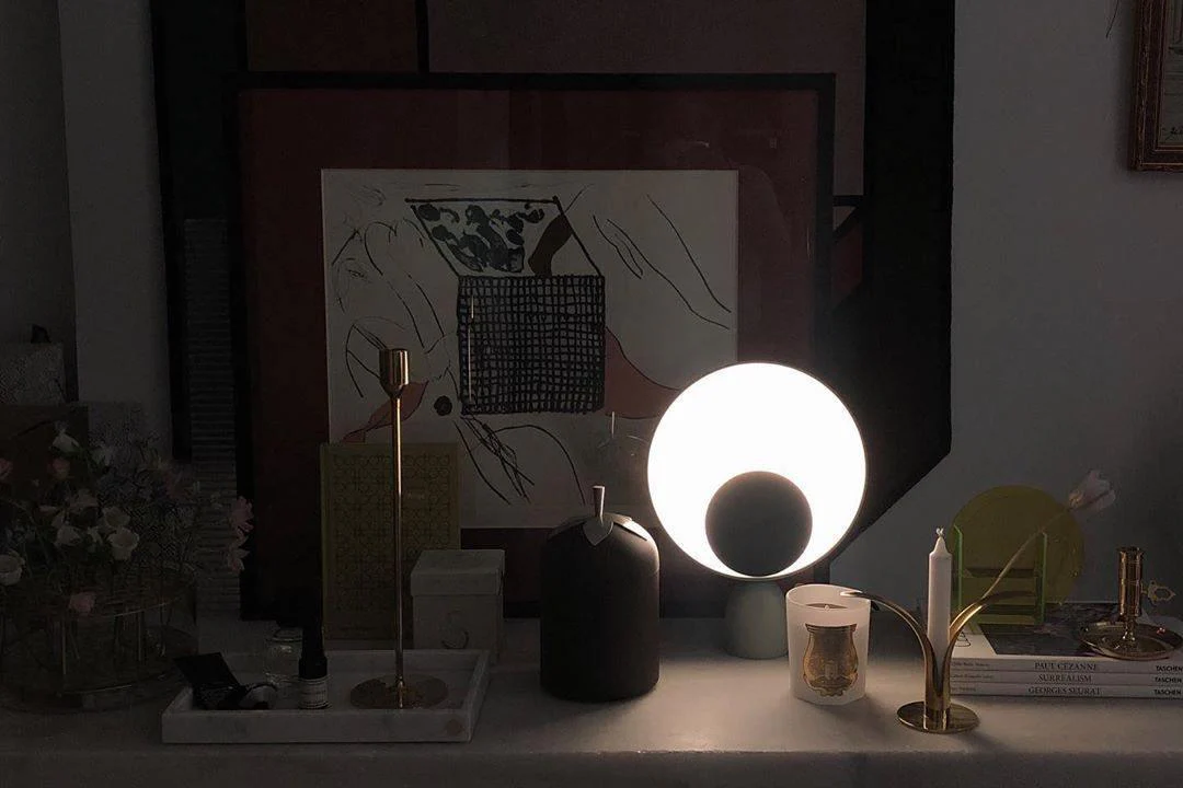 Blooper Table Lamp - ∅ 11″ x H 15″ / Dia 28cm x H 38cm / Gray+Gray / UK plug
