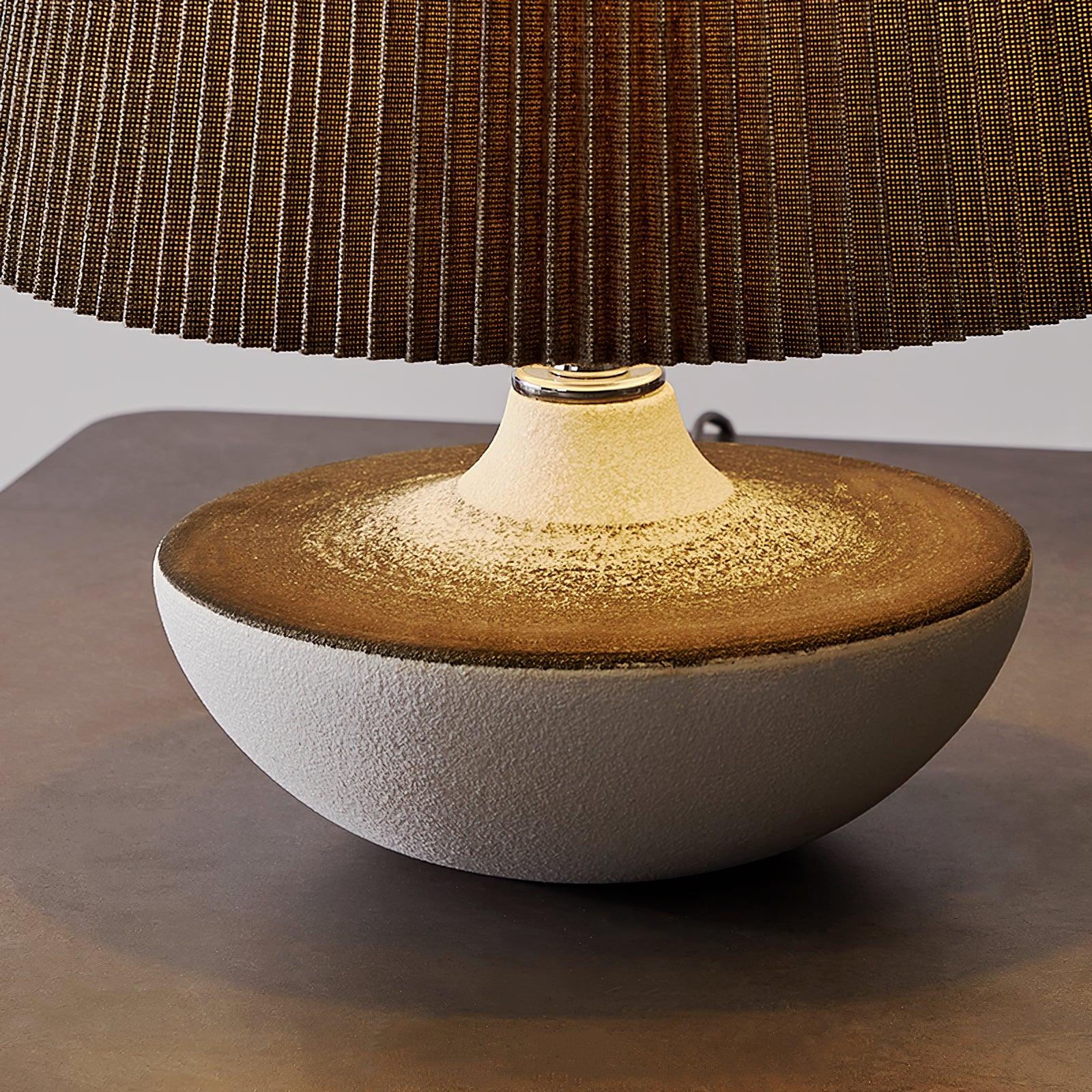 Ghassan Table Lamp - ∅ 13″ x H 15.4″ / Dia 33cm x H 39cm / Grey / UK plug