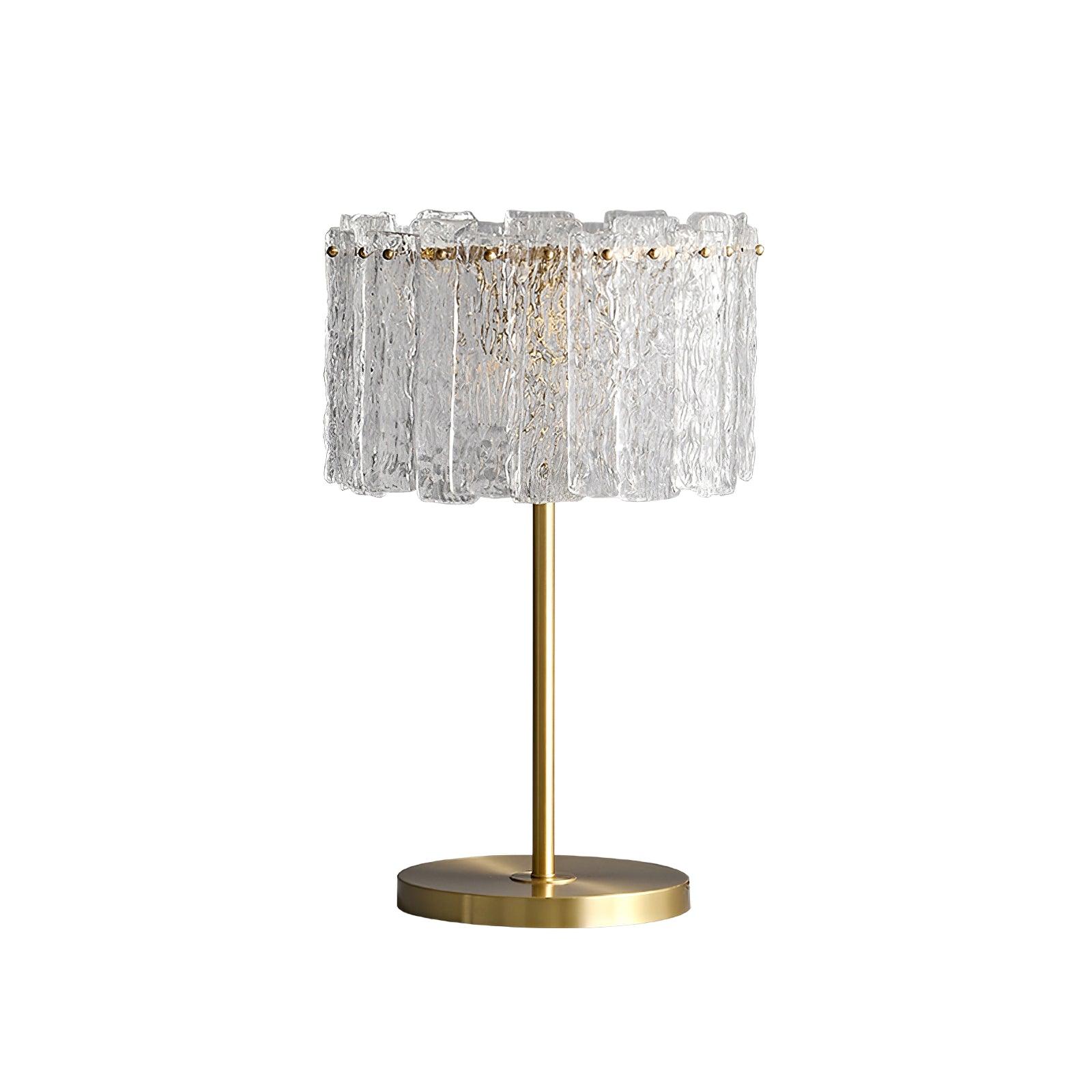 Skylar Table Lamp - ∅ 13.7″ x H 23.6″/ Dia 35cm x H 60cm / Brass & Clear / AU plug