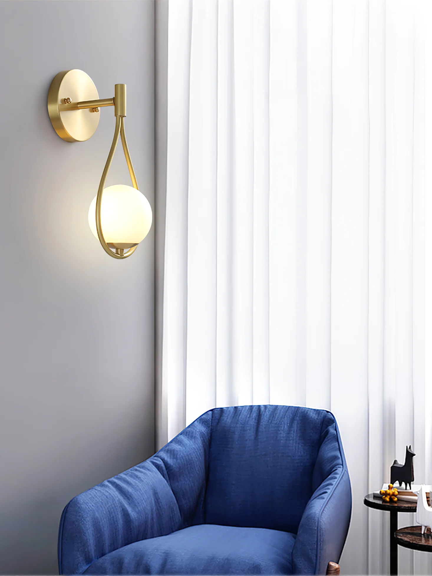 Настенный светильник Brass Vanity - ∅13см x 33см, латунь