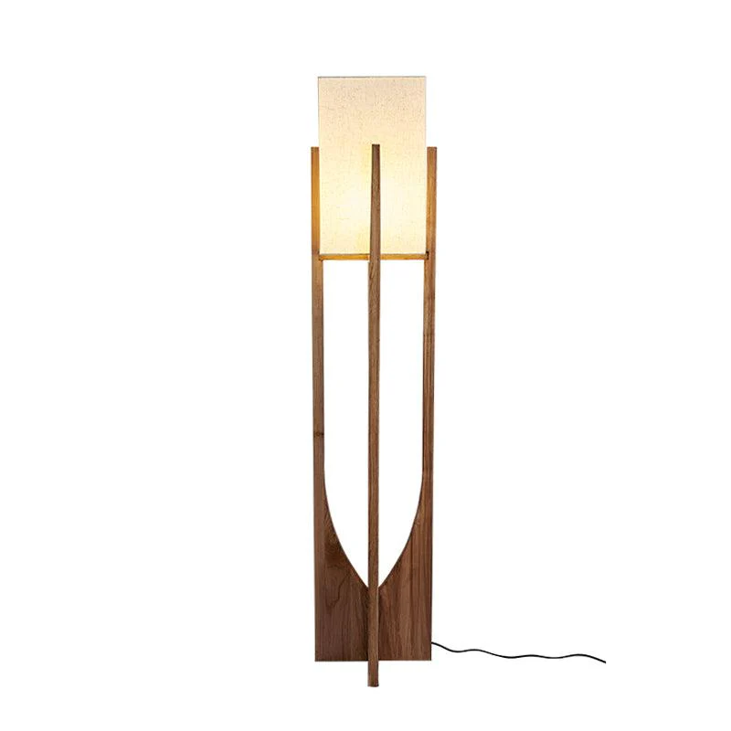 Fairbanks Floor Lamp - ∅ 9.1″ x H 20.5″ / Dia 23 cm x H 52 cm / Dark wood color / AU plug