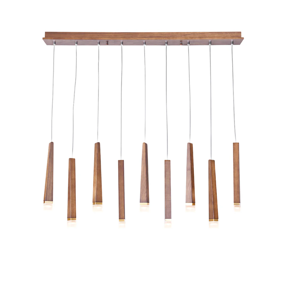 Люстра Firewood Stick - 1 плафон ∅4см x 95см, дерево, теплый свет