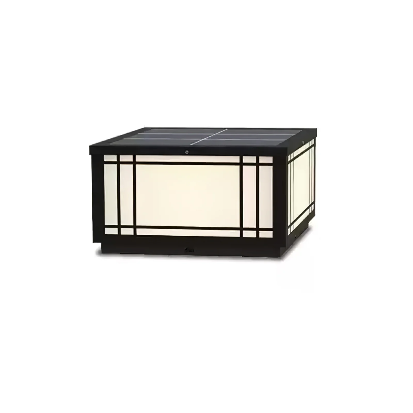 Уличный светильник Harrison Solar Cube - 40см x 40см x 18см, черный, белый, теплый свет