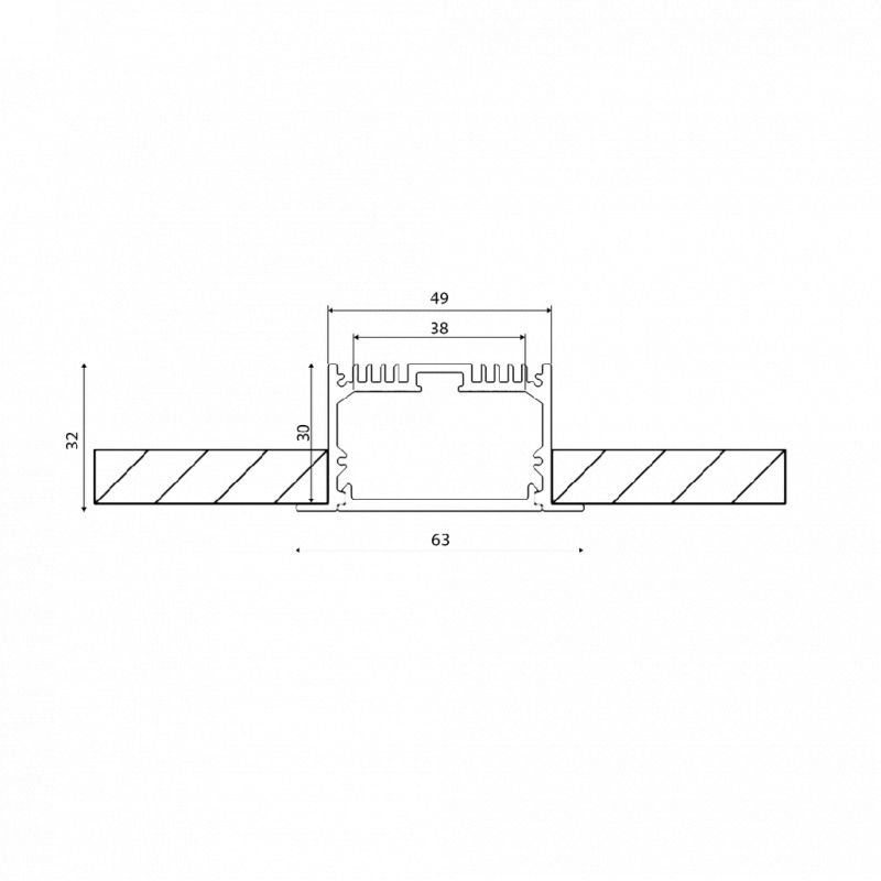 Профиль алюминиевый DesignLed LE 010358