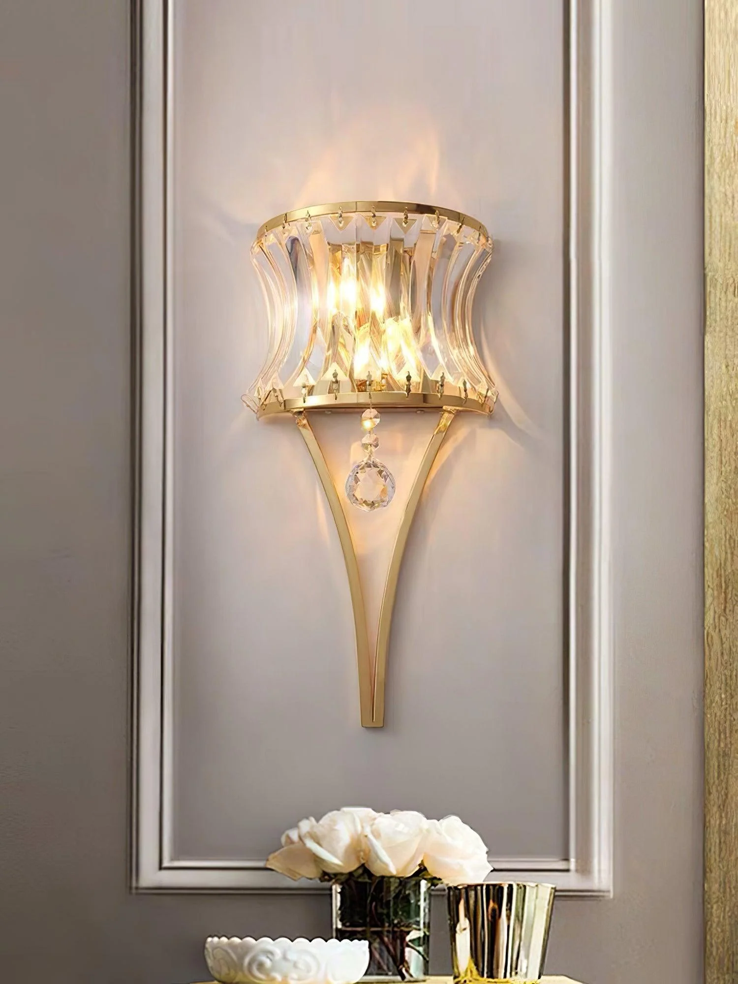 Fantania Wall Lamp - Set of 2 / Gold+Clear