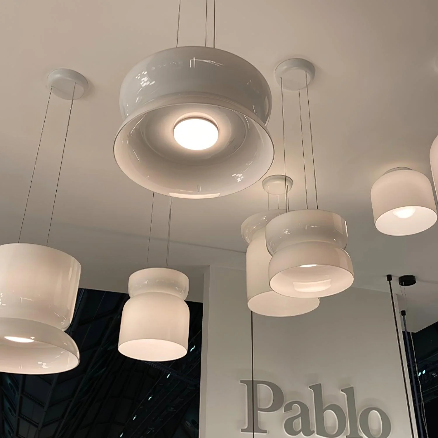 Подвесной светильник Totem Led - ∅33см x 36см, белый, теплый свет