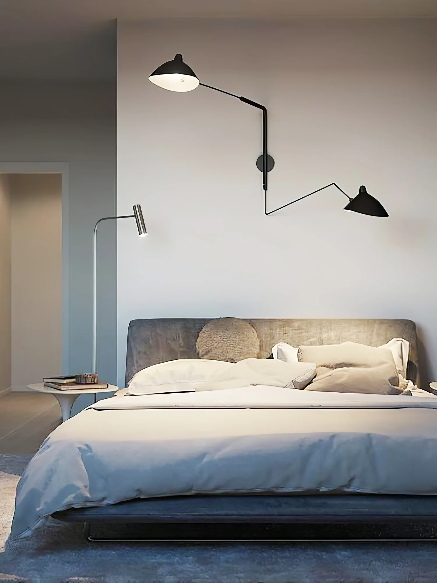 Serge Mouille Wall Sconce - L 47.2″ x H 15.8″ / L 120cm x H 40cm Set of 2 / White