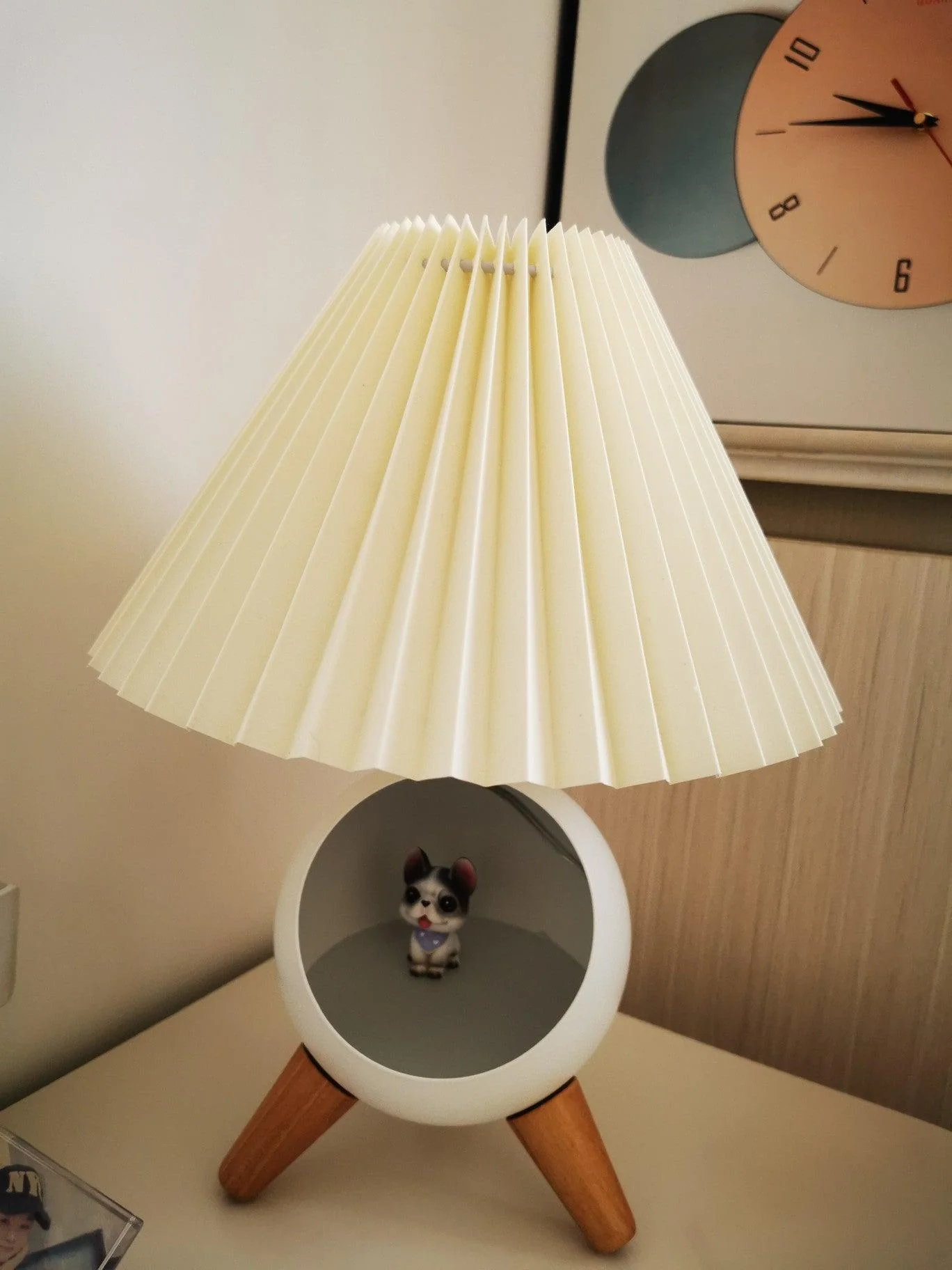 Настольный светильник Wood Small - ∅26см x 39см, белый