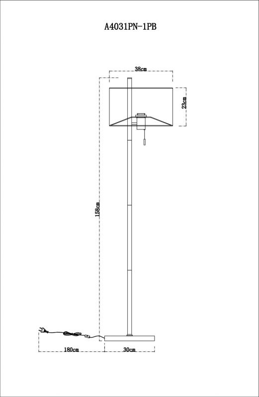 Светильник напольный Arte Lamp Proxima A4031PN-1PB