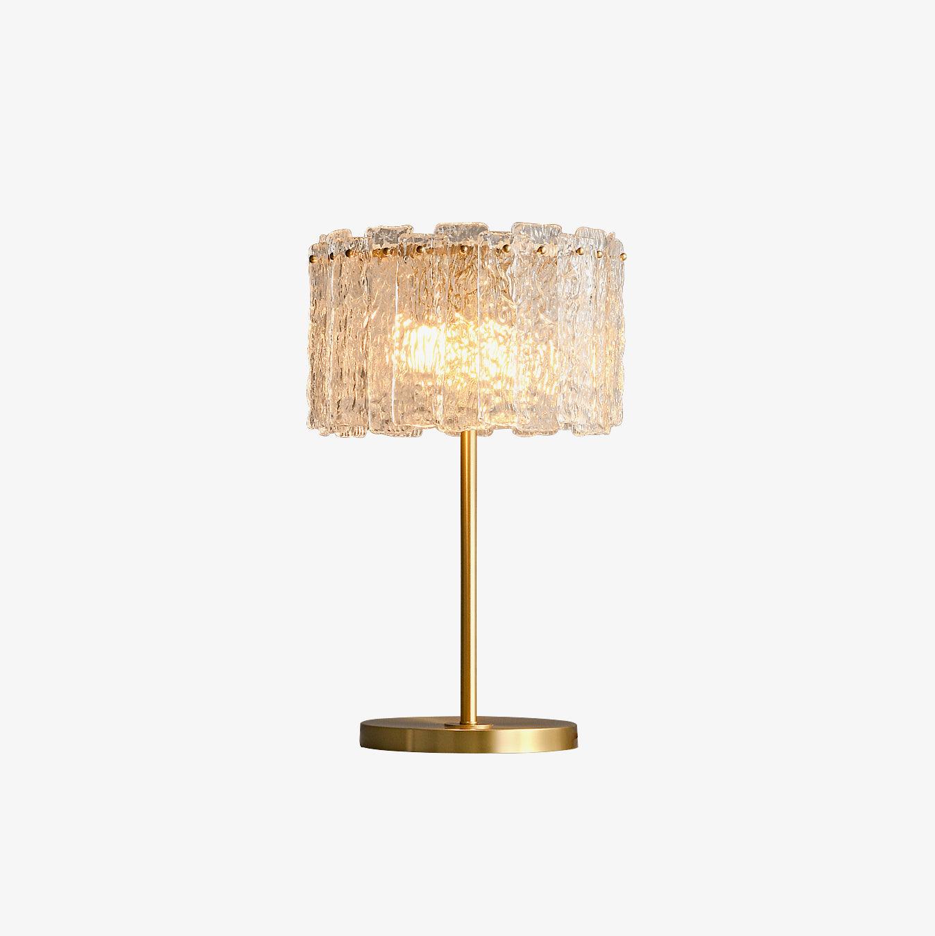 Skylar Table Lamp - ∅ 13.7″ x H 23.6″/ Dia 35cm x H 60cm / Brass & Clear / AU plug