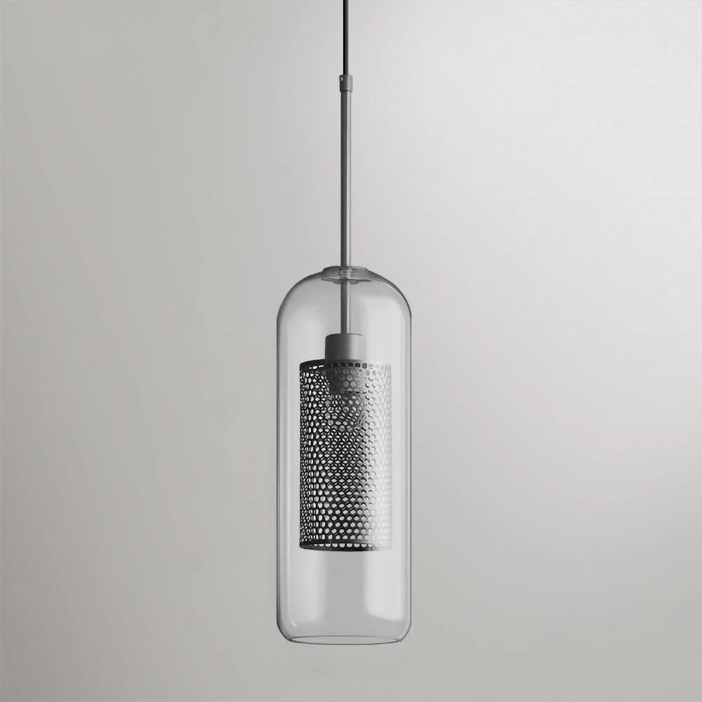 Подвесной светильник Chiswick Glass - груша, ∅25см x 28см, черный, стекло