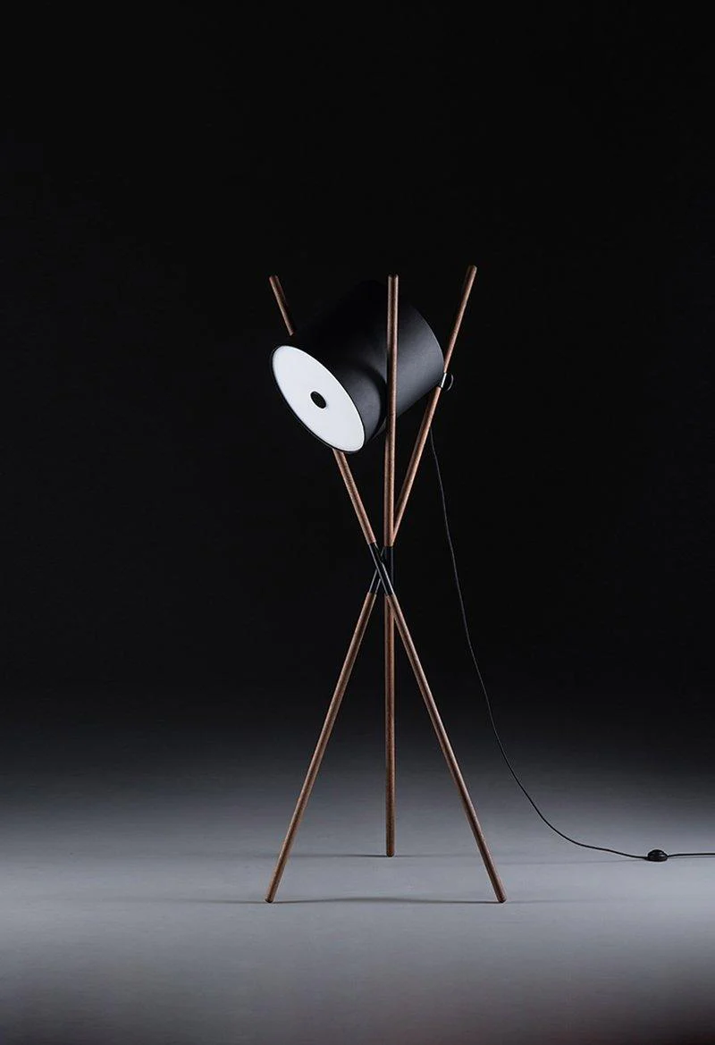 Торшер Shift Lamp - ∅58см x 173см, черный, дерево