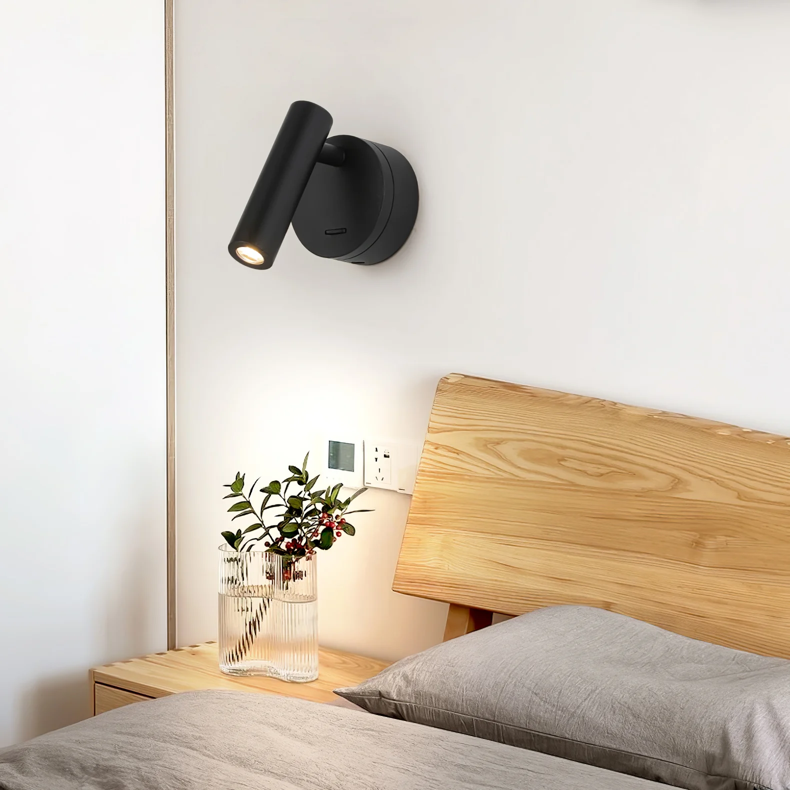 Настенный светильник Reading LED Bedroom - ∅8см x 11см, медь, теплый свет
