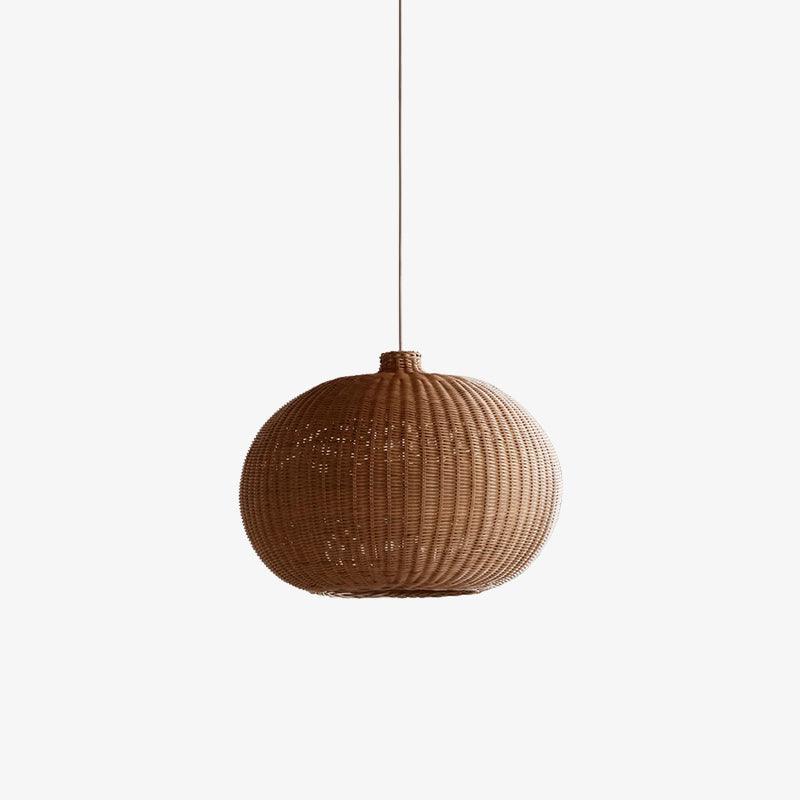 Подвесной светильник Vintage Rattan - ∅48см x 20см, коричневый