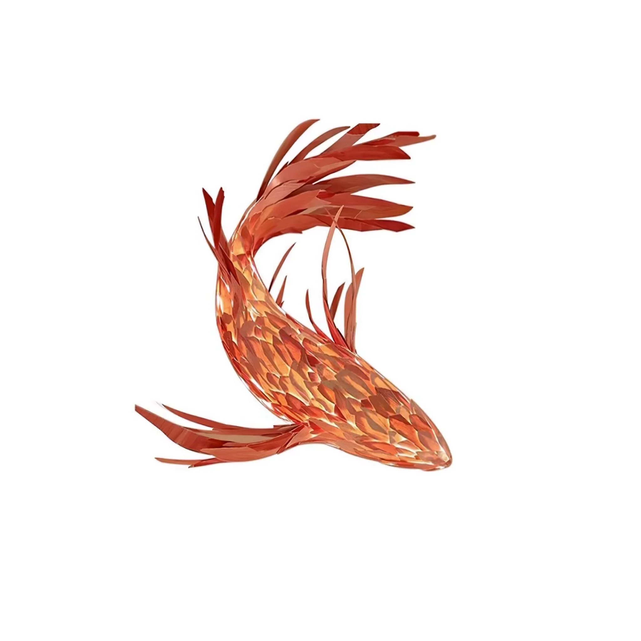 Люстра Crimson Swirl Koi - 200см, красный, холодный свет