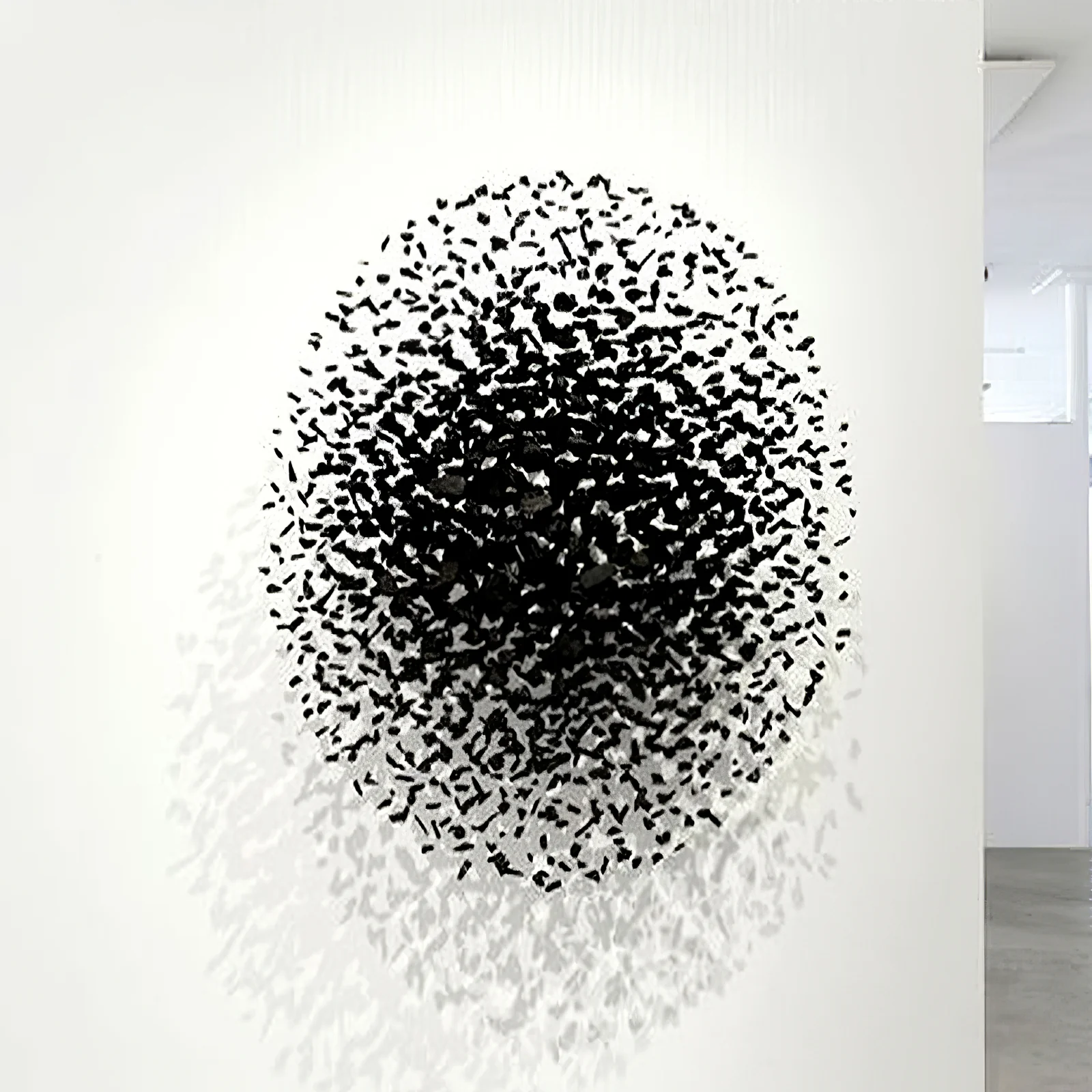 Люстра Charcoal Shape O - ∅178см x 203см, черный, теплый свет