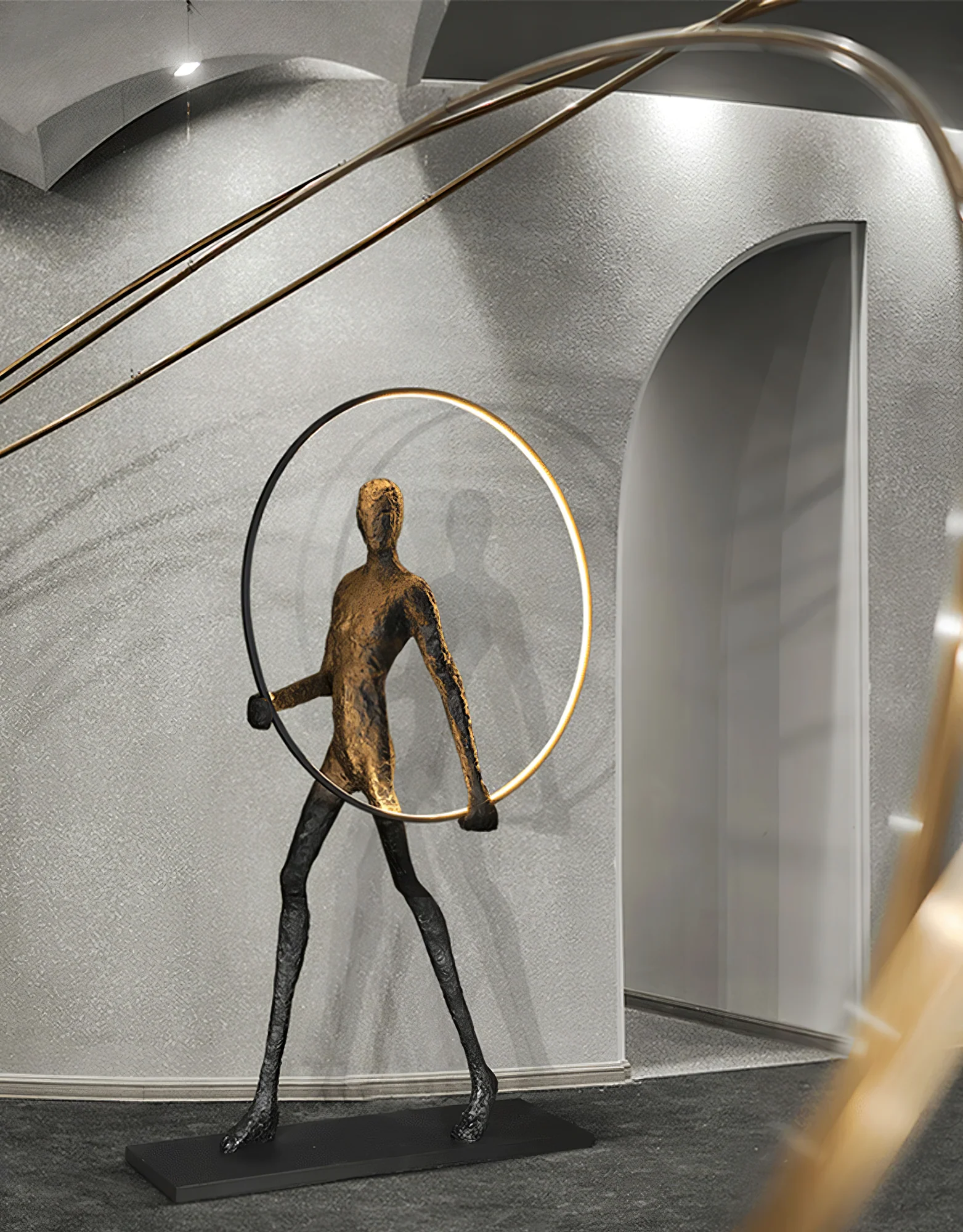 Торшер Aeon Sculpture - ∅98см x 151см, модель A, пульт ДУ, диммер