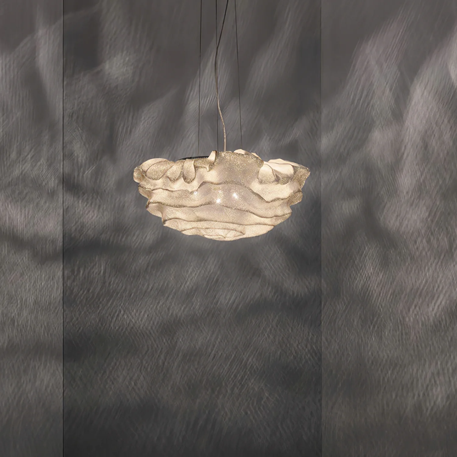 Подвесной светильник Opulent Cloud - ∅75см x 35см, нержавеющая сталь, белый