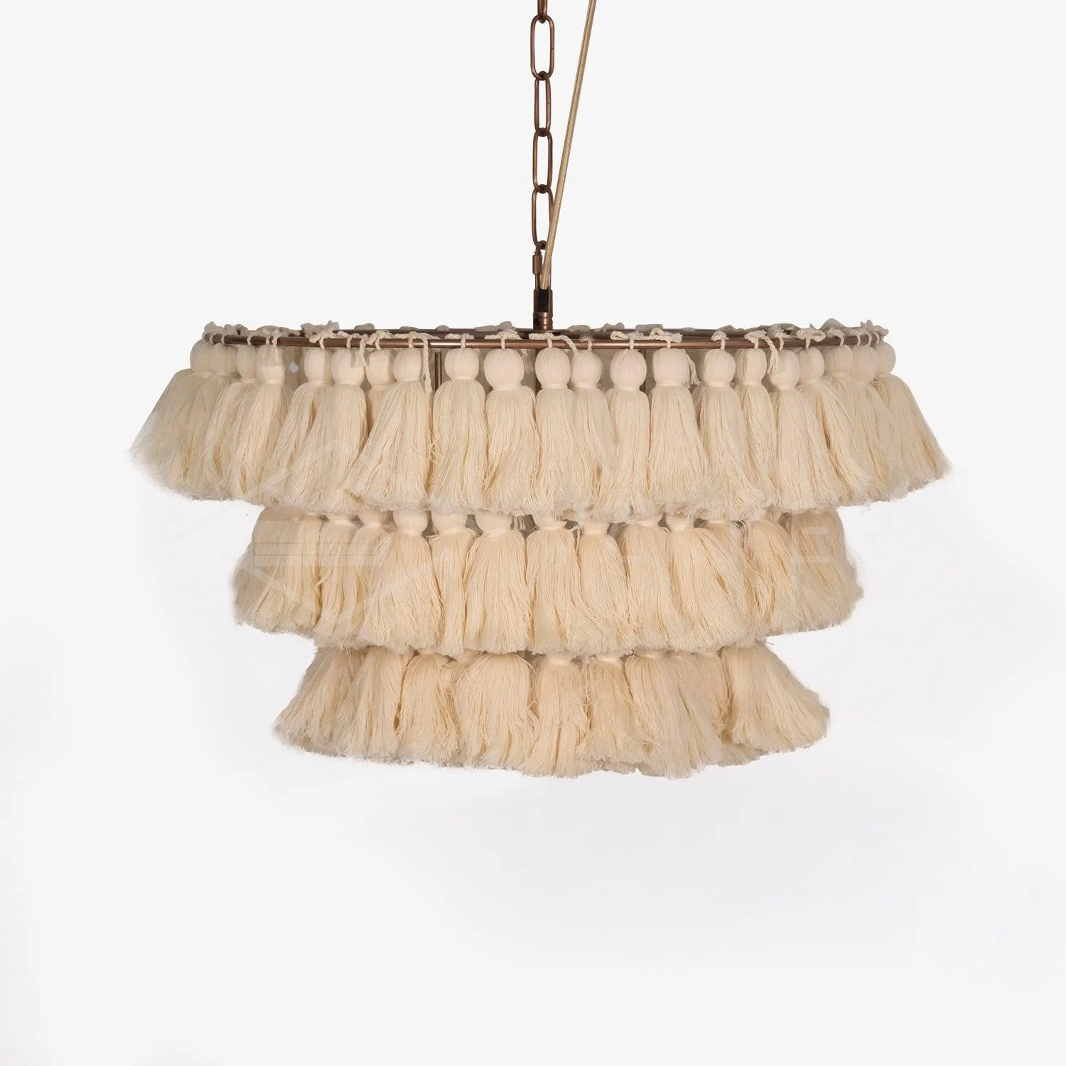Люстра Fela Tassel - ∅51см x 35см, розовый