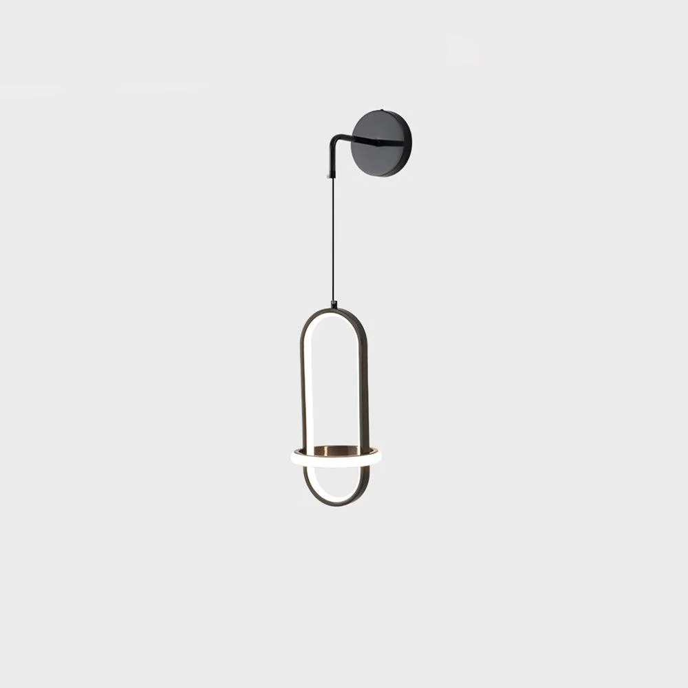 Oval Brass Wall Light - W 7.1″ x H 13.8″ Set of 2 / Brass / Three-color changing light