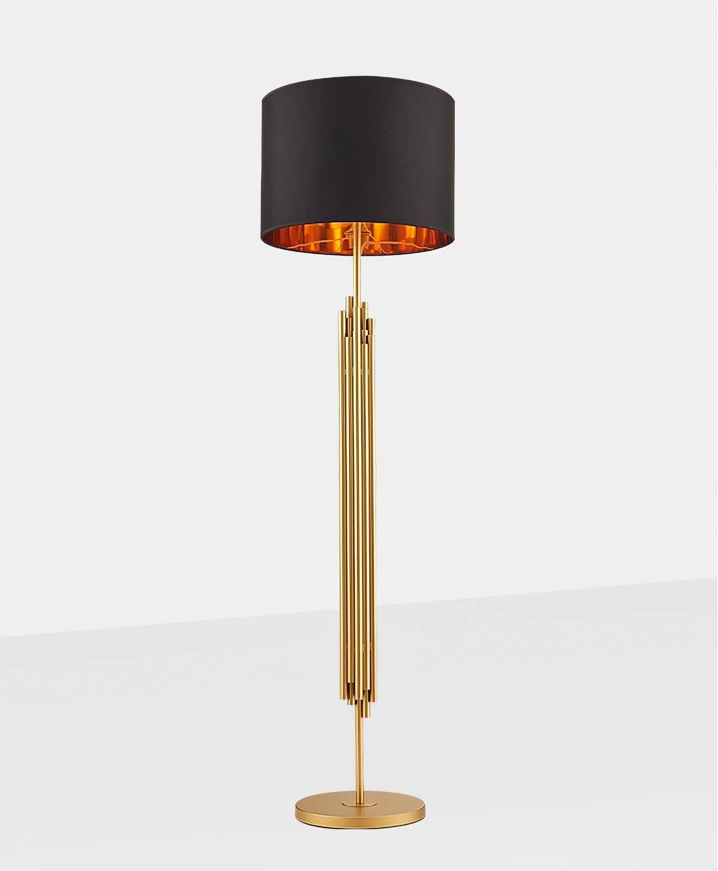 Rubell Floor Light - ∅ 17.7″ x H 65″ / Dia 45cm x H 165m / Gold+Black / AU plug