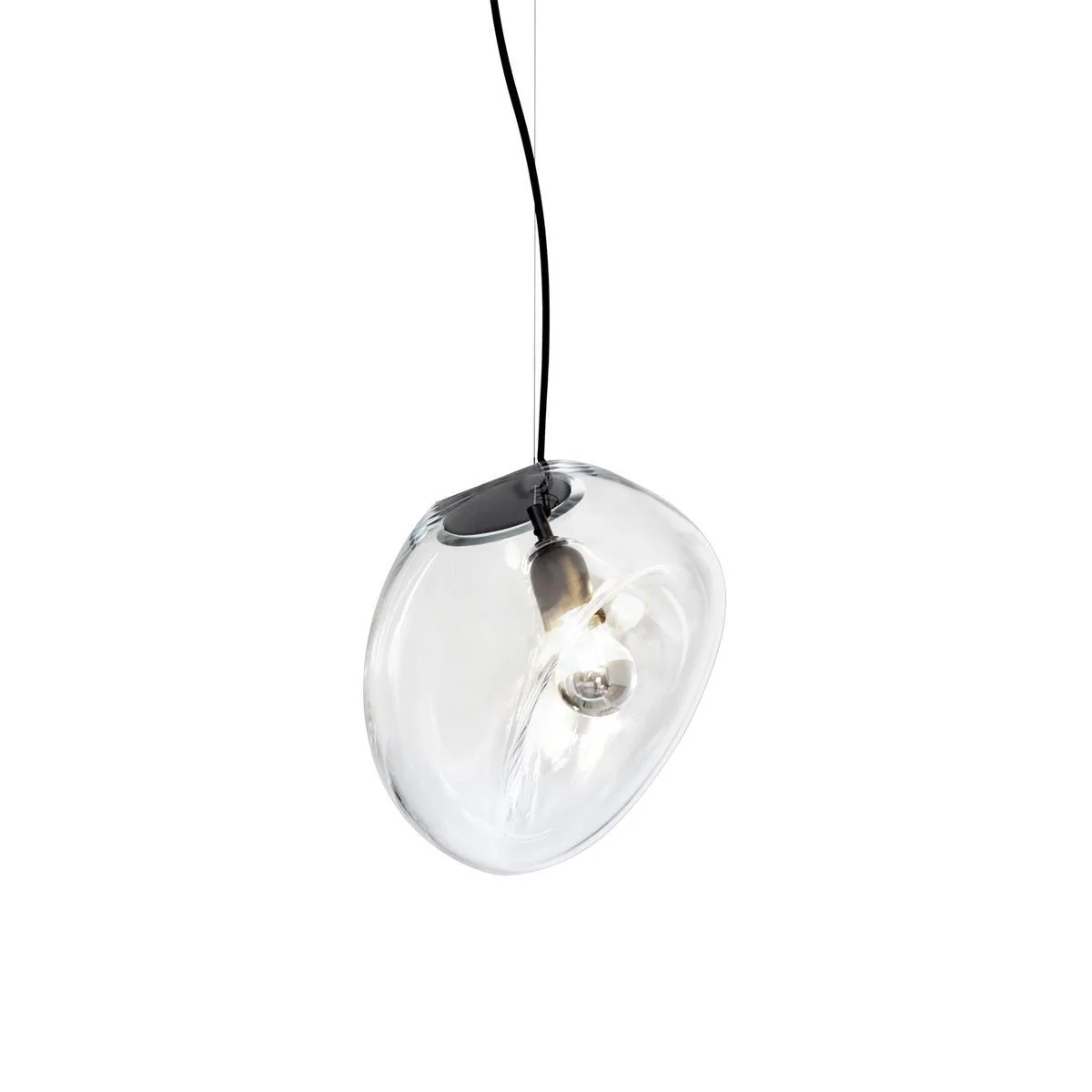 Подвесной светильник Suspended Water Drop - ∅30см x 150см, коньячный