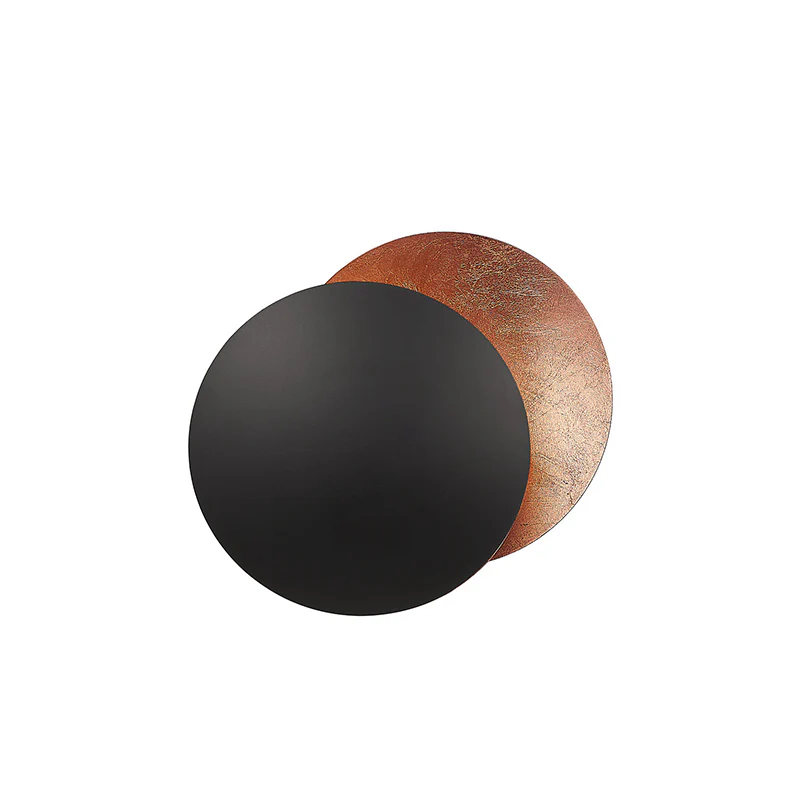 Giorgio Wall Lamp - Dia 25cm x H 25cm Set of 2 / Black & Bronze / Cool Light