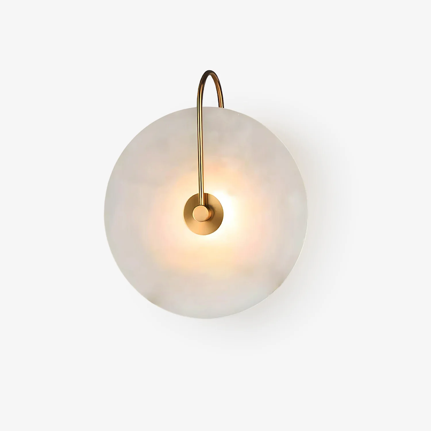 Настенный светильник Alabaster LED - ∅20см, золотой, теплый свет