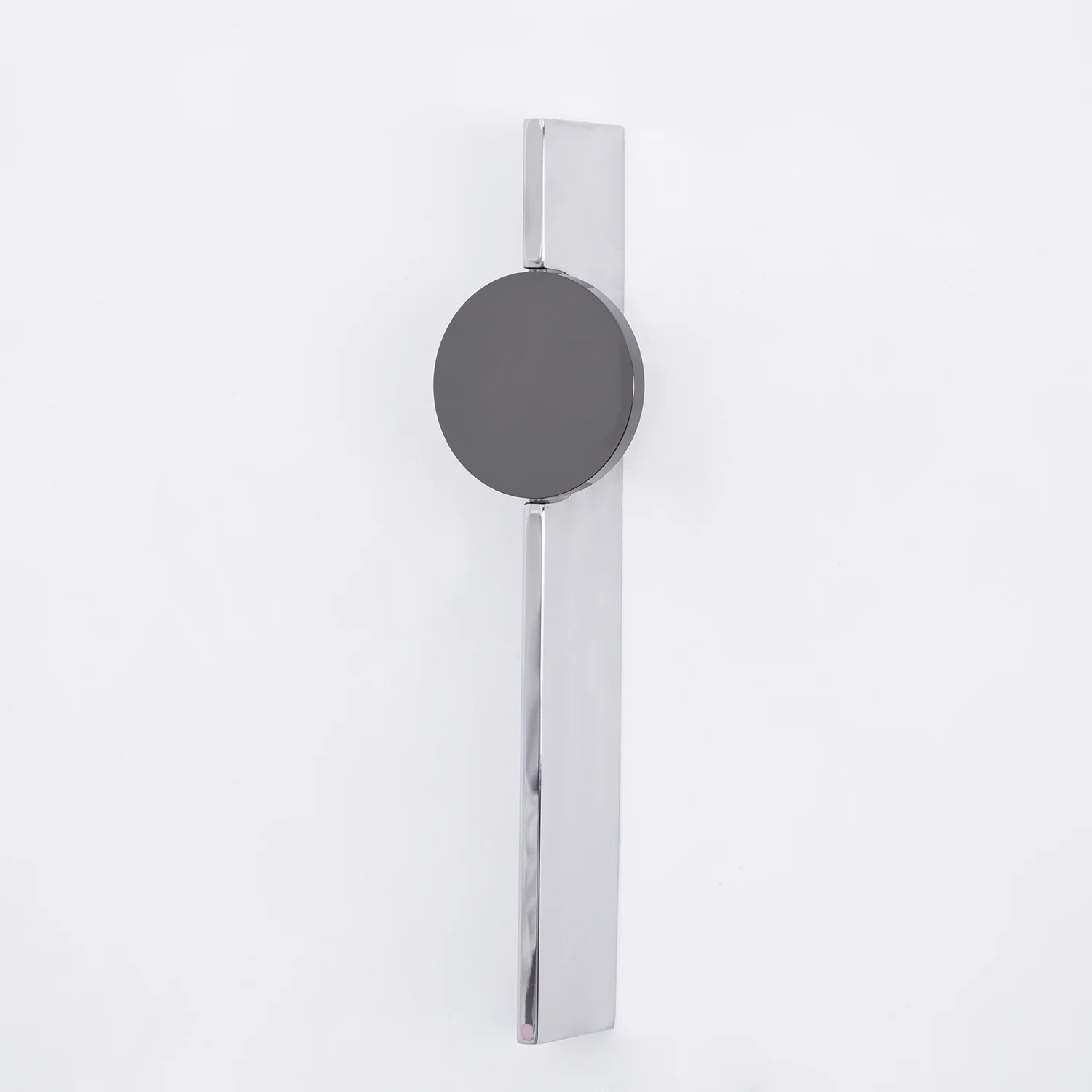 Creative Light And Shadow Wall Lamp - 2-Lights: ∅ 4.1″ x H 14.9″ Set of 2 / Chrome & Black / Warm Light