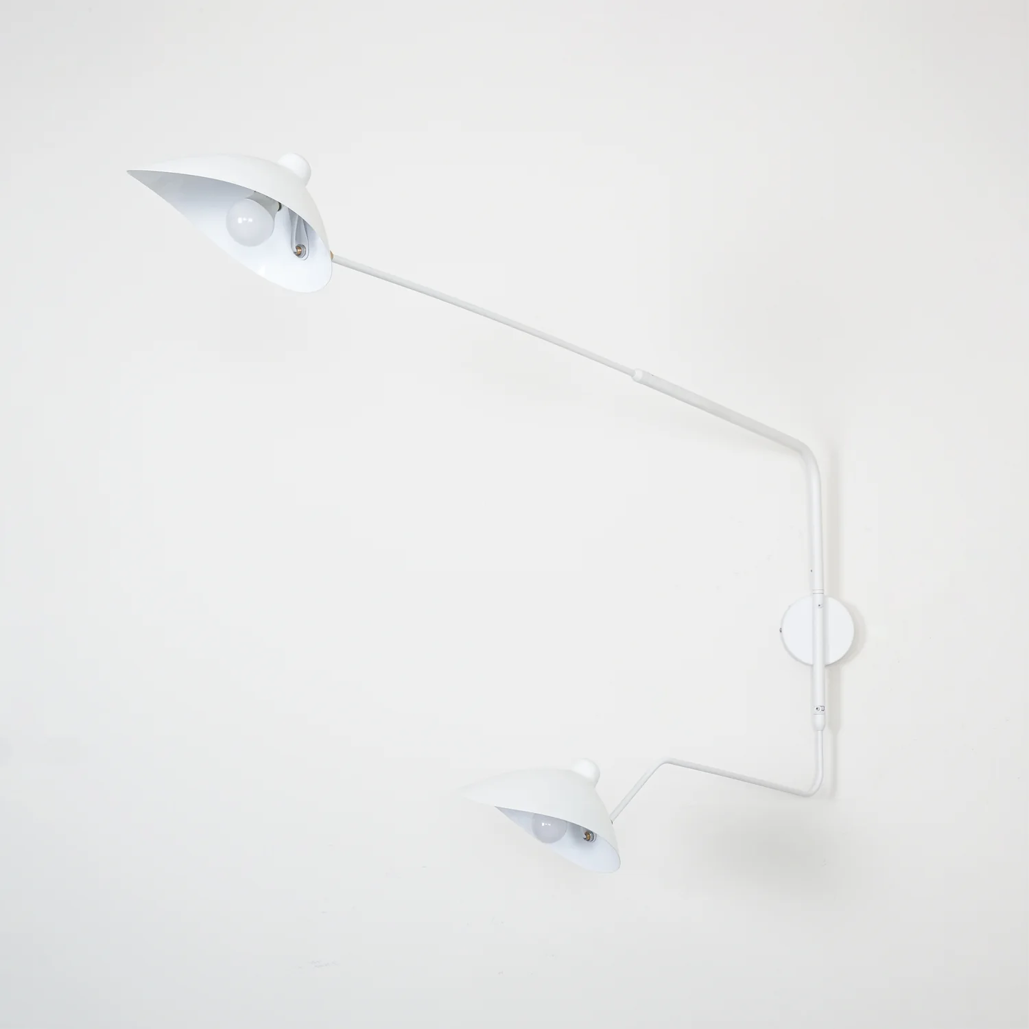 Serge Mouille Wall Sconce - L 47.2″ x H 15.8″ / L 120cm x H 40cm Set of 2 / White