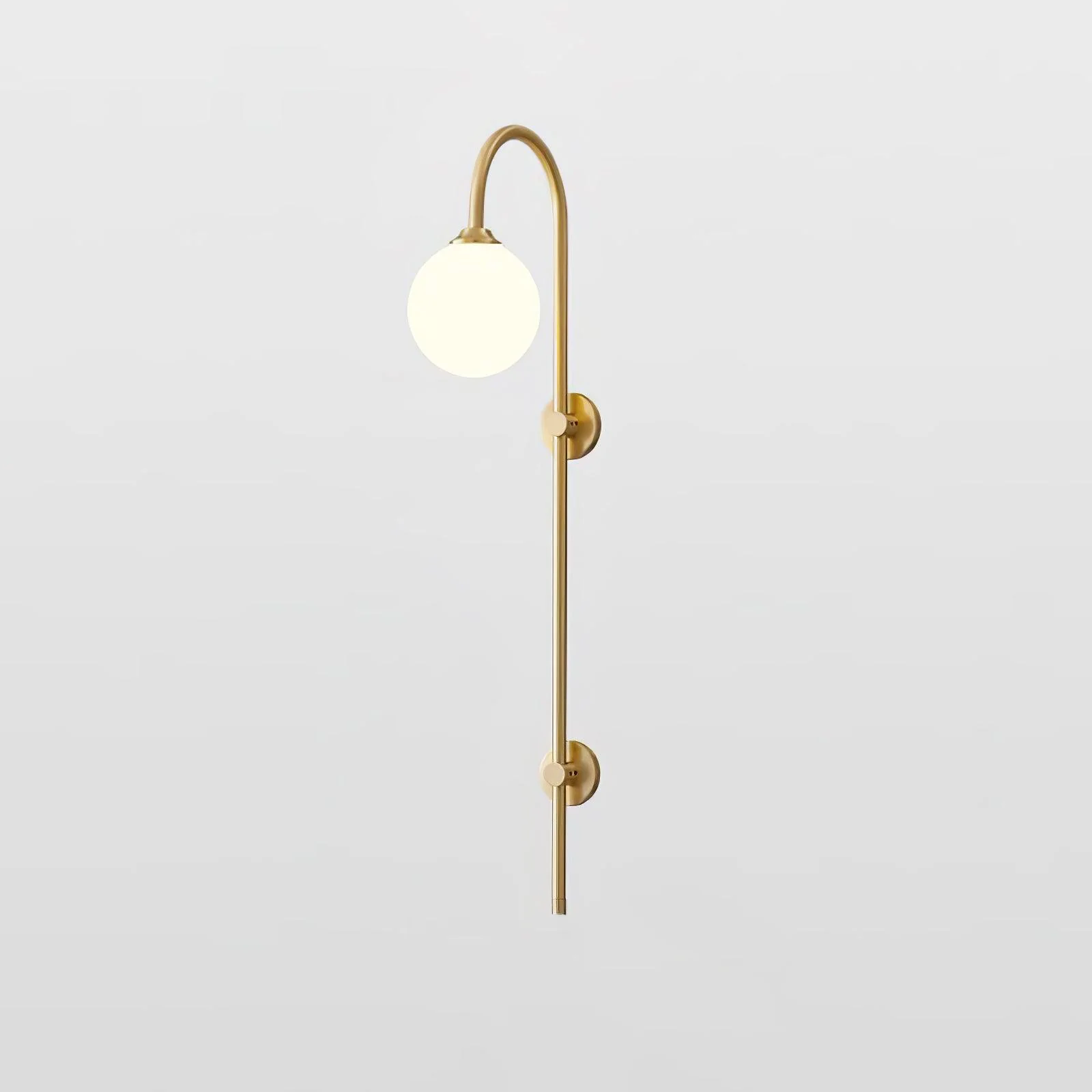 Настенный светильник Globe Brass - ∅15см x 120см, золотой, белый