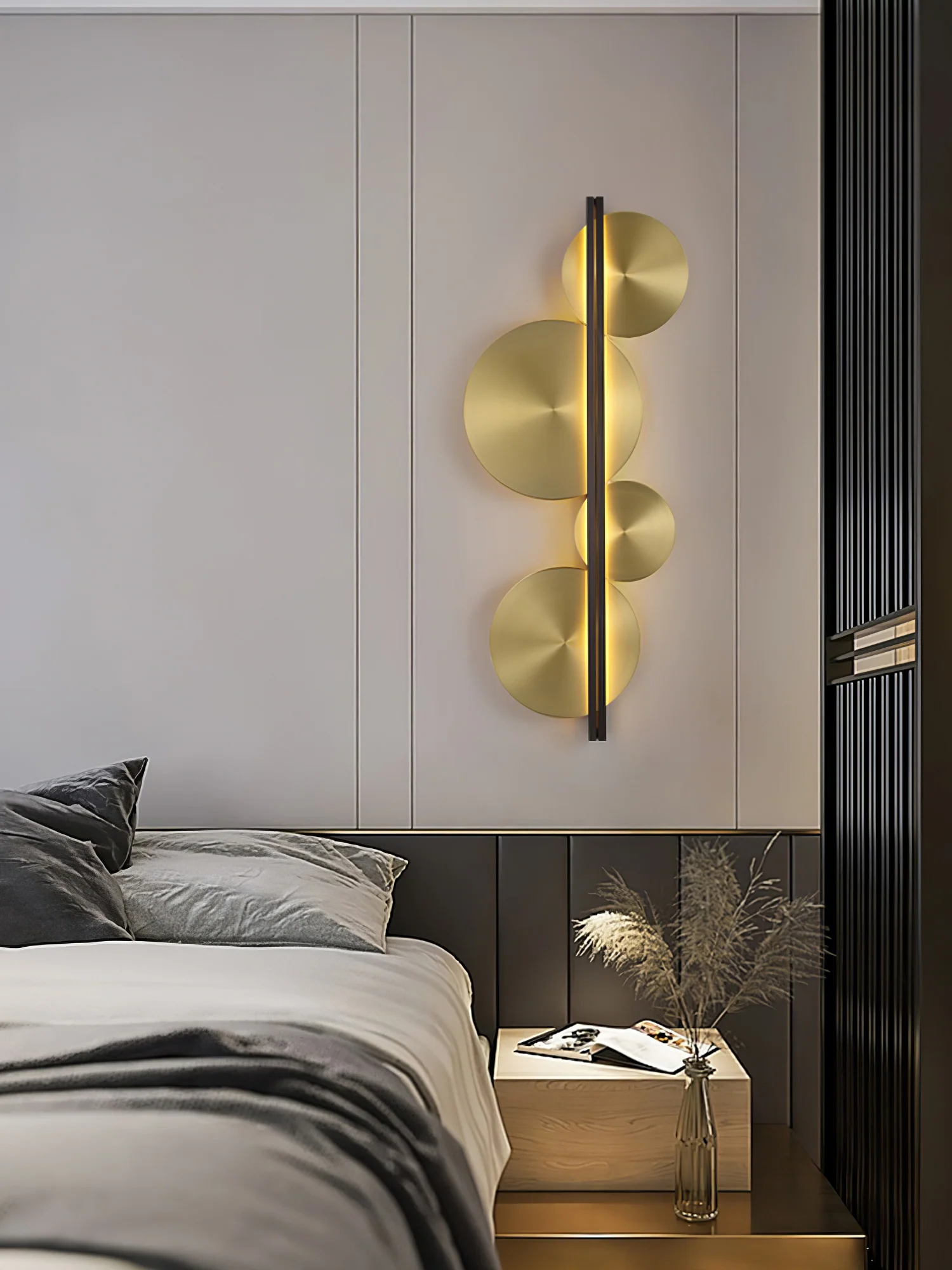 Strate Wall Lamp - Set of 2 / Copper color plating & Black / Warm Light