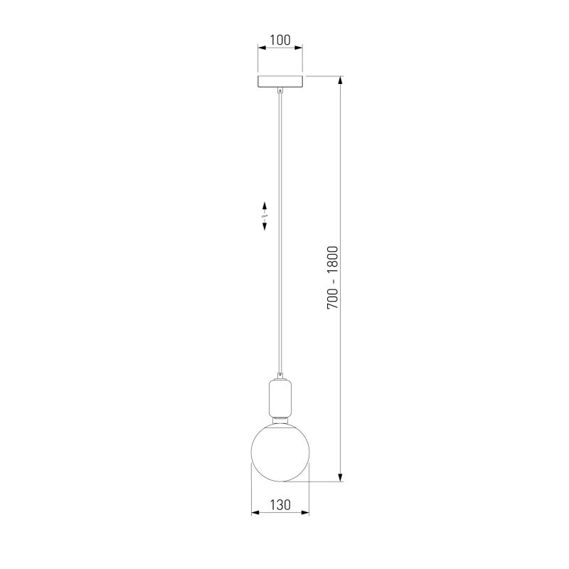 Подвесной светильник Eurosvet Bubble Long 50158/1 черный