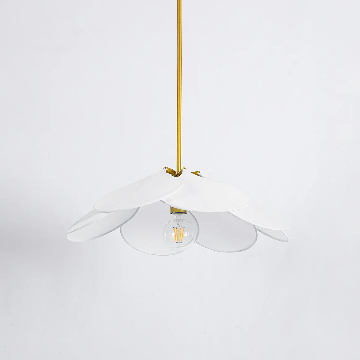 Подвесной светильник Precieuse Petals - ∅80см x 30см, винный красный, золотой, модель 11