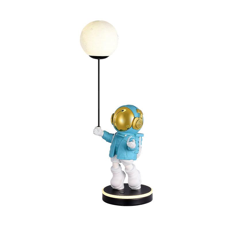 Astronaut and Planet Lamp - Model B Silver / AU plug / Warm Light