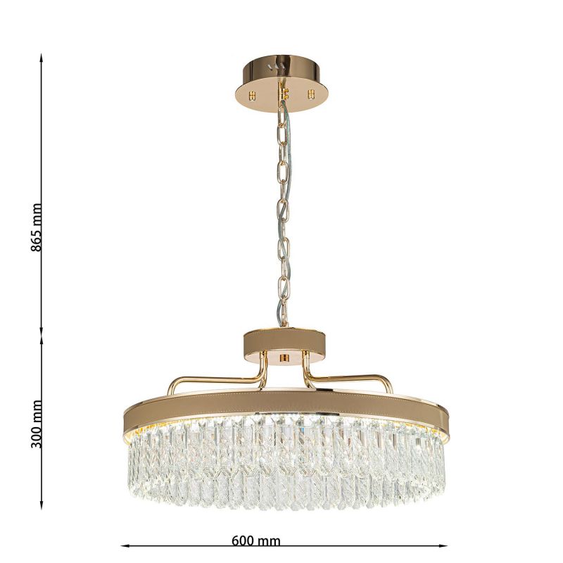 Подвесная люстра Favourite Visconte 4304-6P LED 3000-4000-6000 шампань