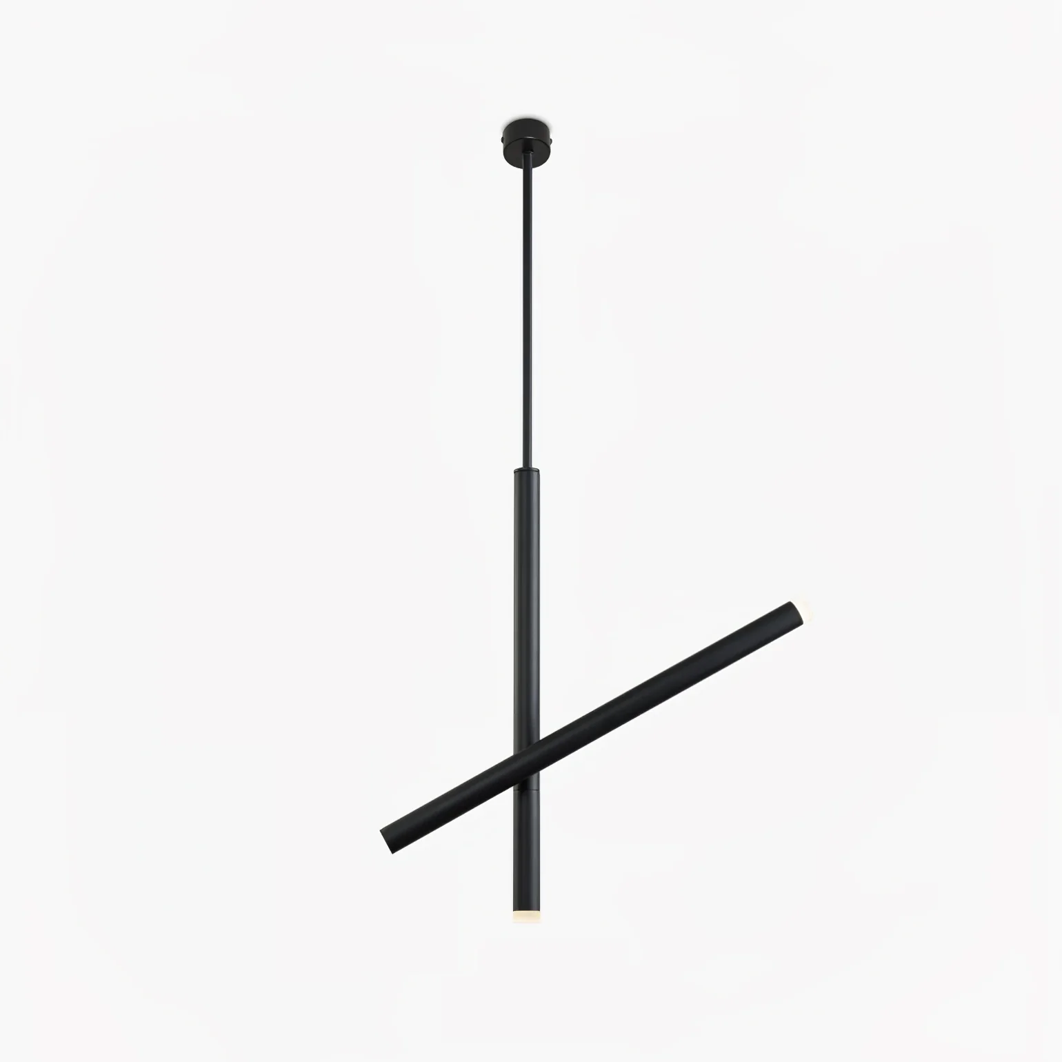 Подвесной светильник Spinner Linear - ∅3см x 45см, черный, теплый свет