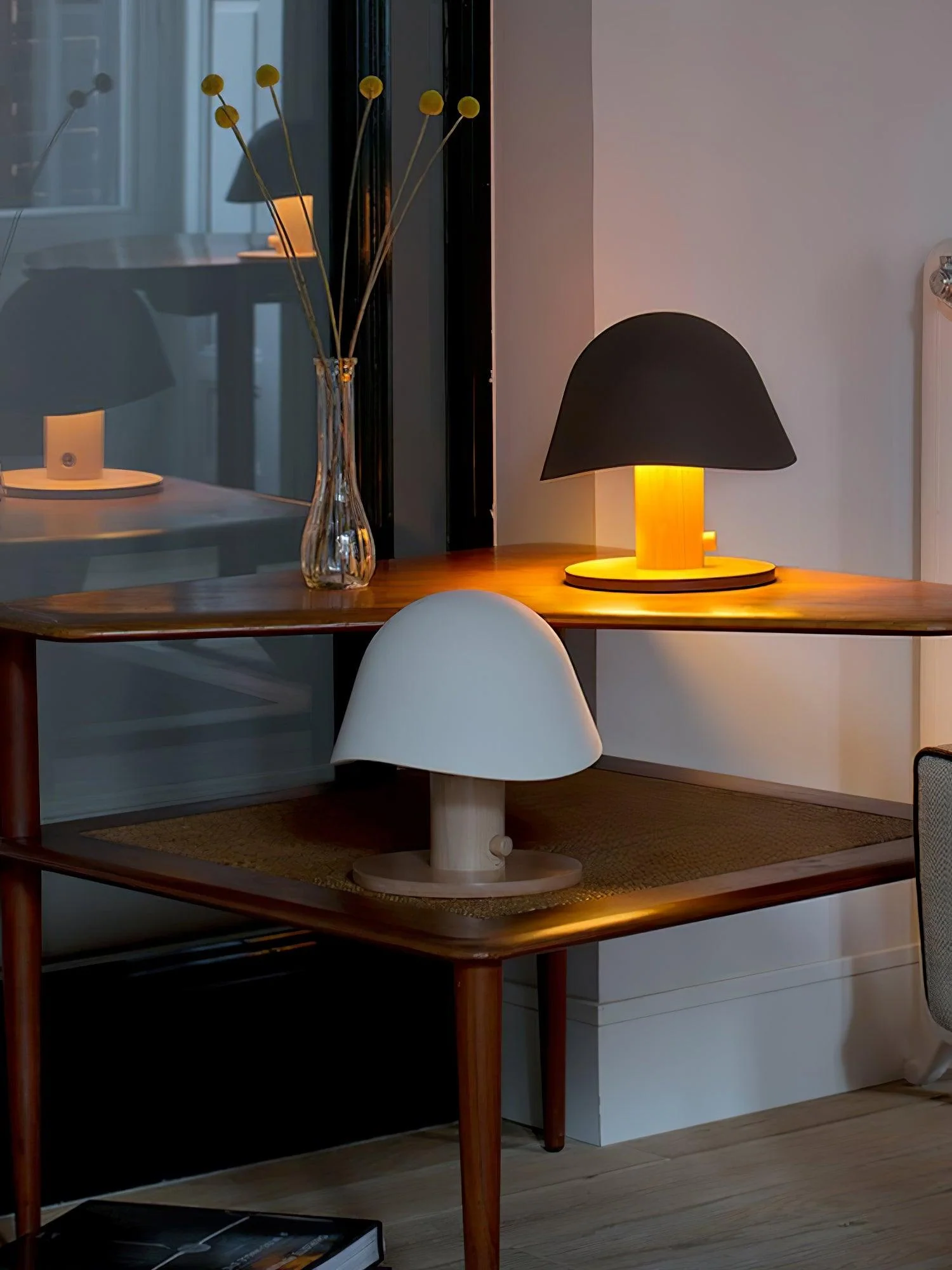 Mushroom Inspired Table Lamp - ∅ 13.8″ x H 13.8″ /  Dia 35cm x H 35cm / Brown / AU plug