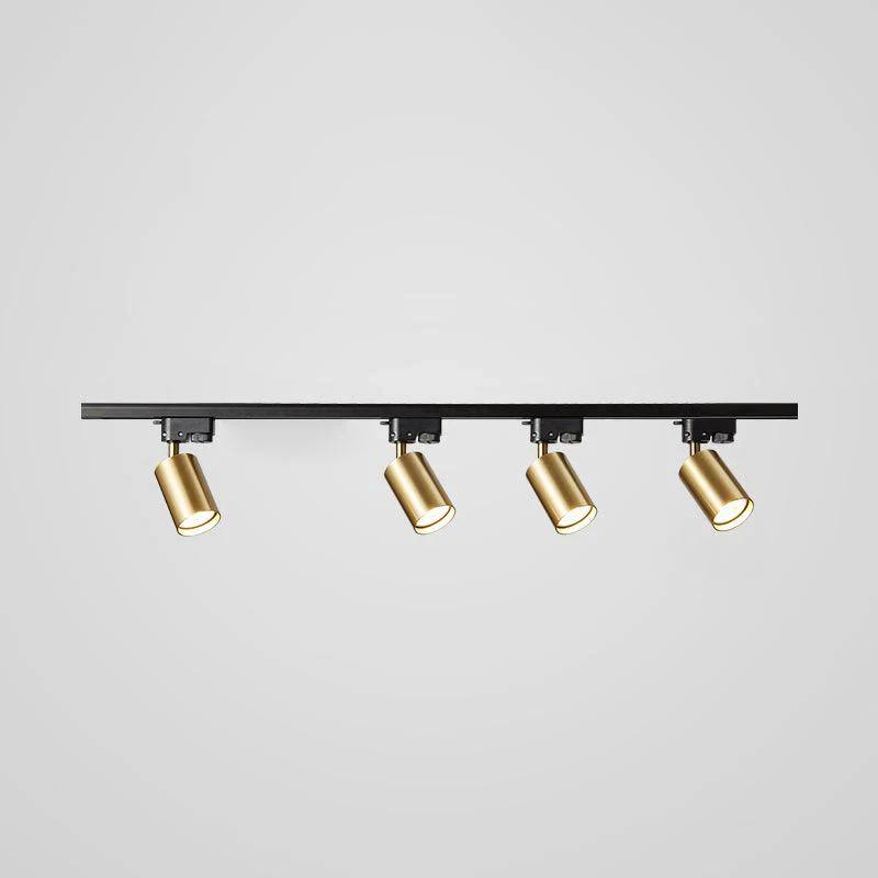 Трековый светильник Adjustable Spotlight - 3 источника света ∅100см x 11см, черный, золотой, теплый свет