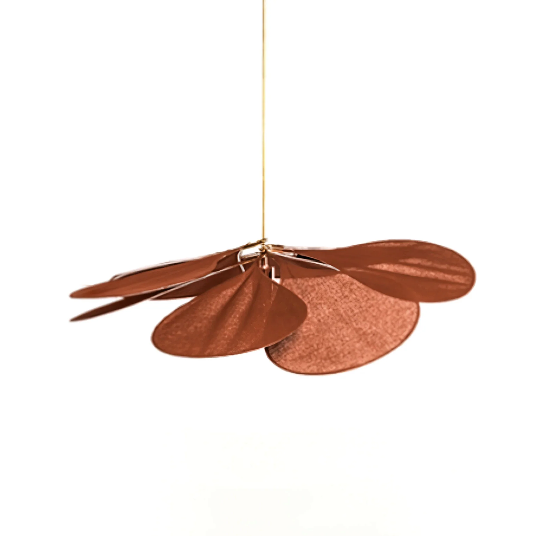 Подвесной светильник Precieuse Petals - ∅80см x 30см, винный красный, золотой, модель 11