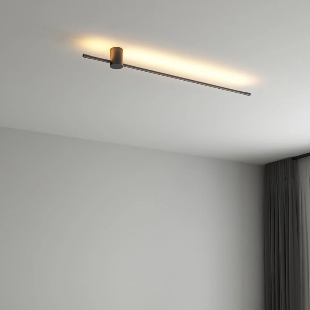 Linear LED Wall Light - Model C Set of 2 / Black / Cold Light