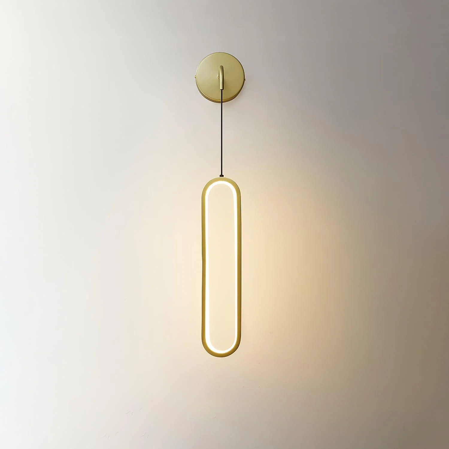 Настенный светильник Oval LED Brass - ∅9см x 68см, золотой, 3000-6500К