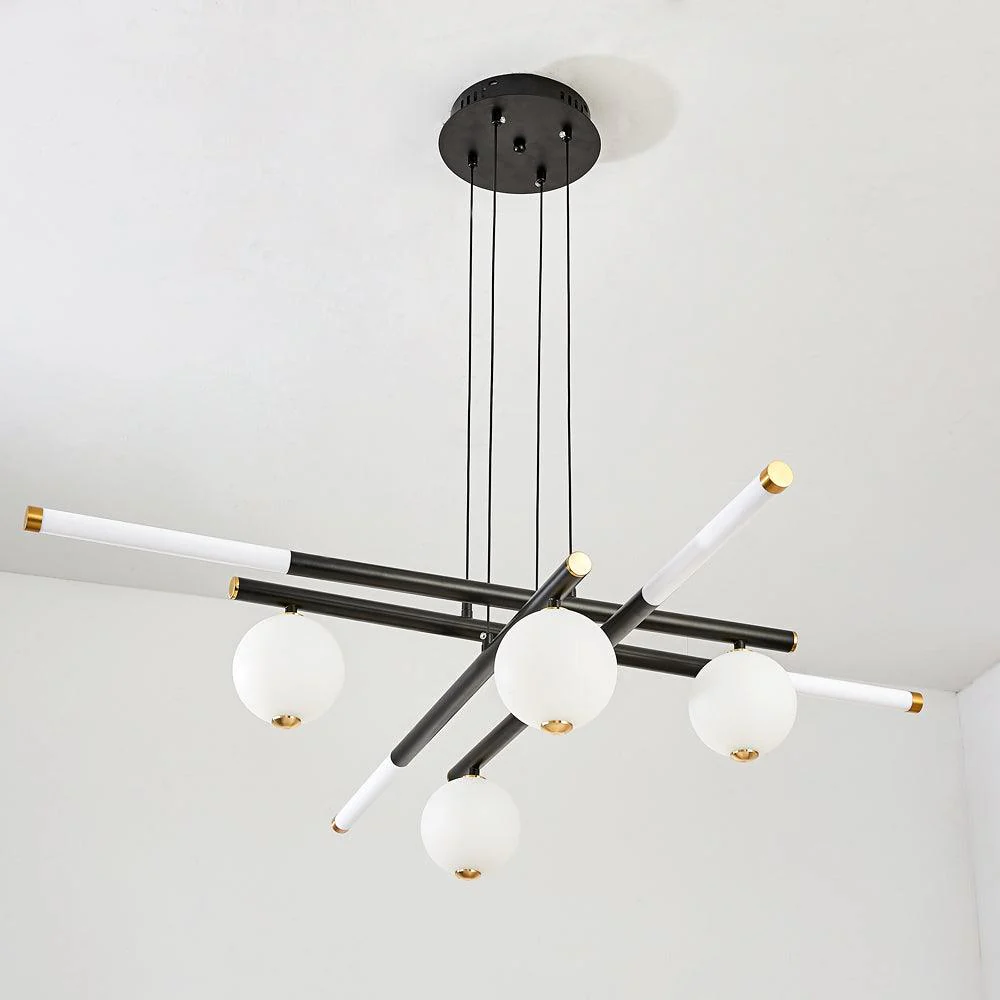 Подвесной светильник Cellar Suspension - 8 подвесов ∅118см x 16см, черный, холодный свет