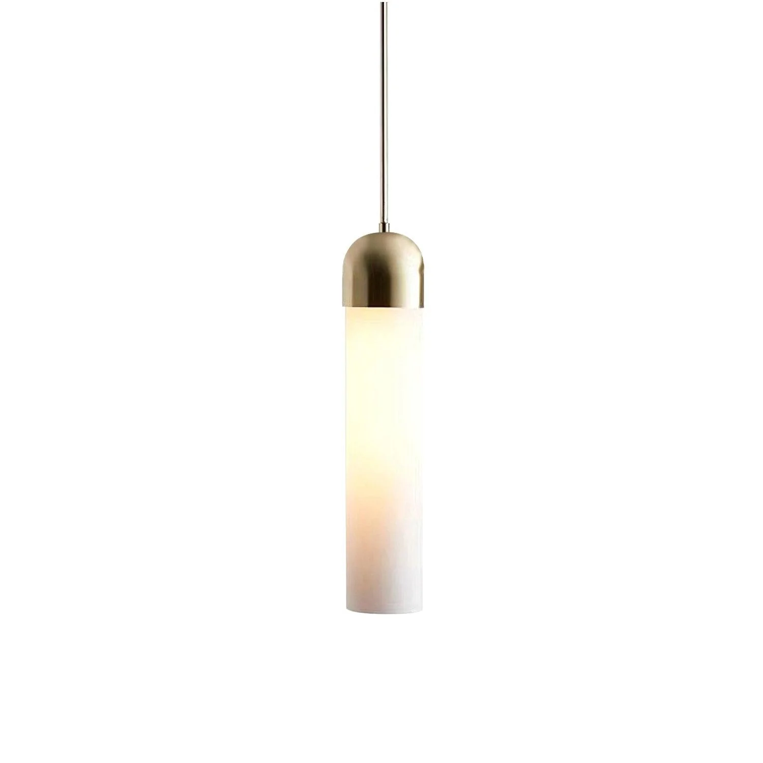Подвесной светильник Glass Cylindrical Shape - ∅10см х 40см, дымчато-серый