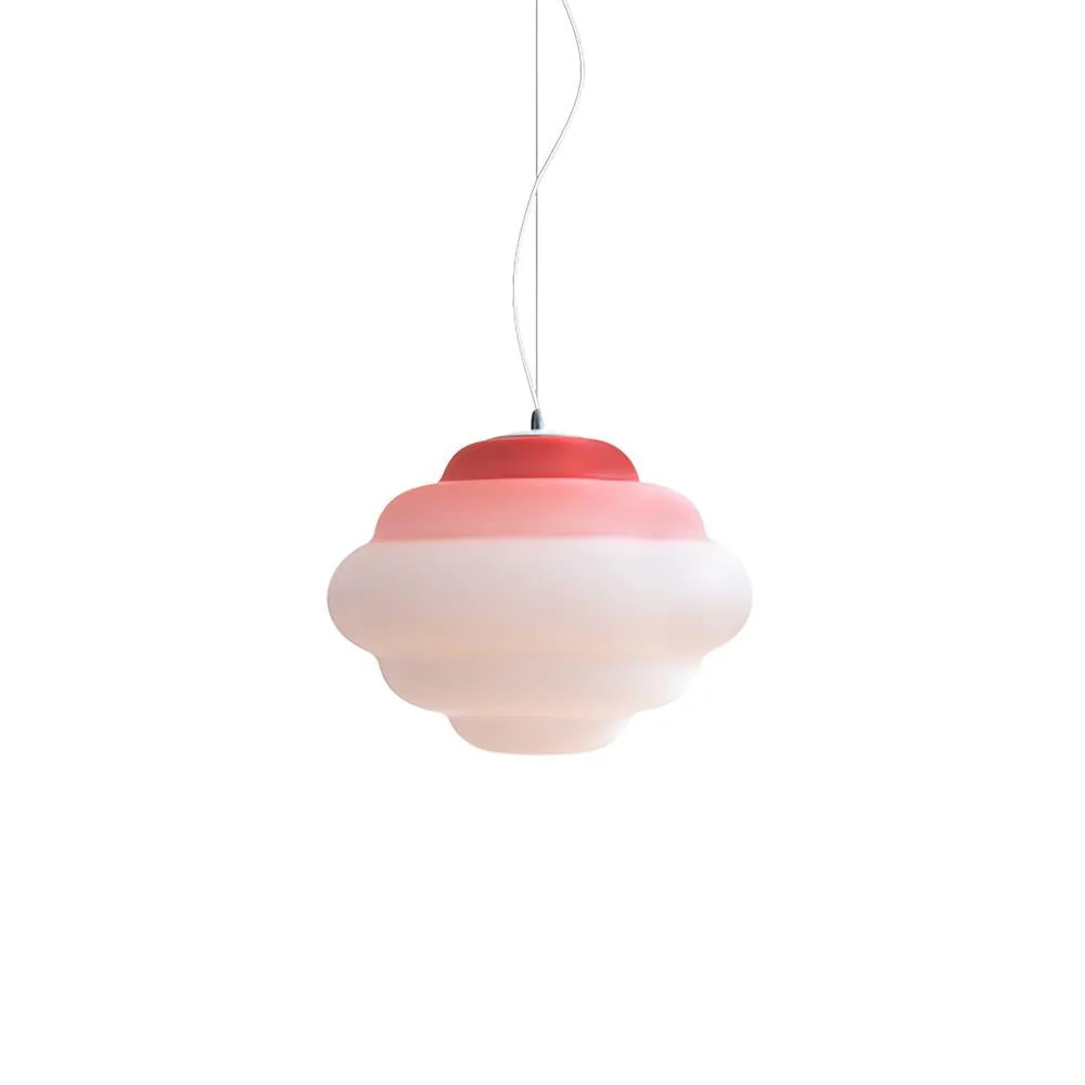 Подвесной светильник Gradient Cloudy - ∅40см x 30см, градиент красный