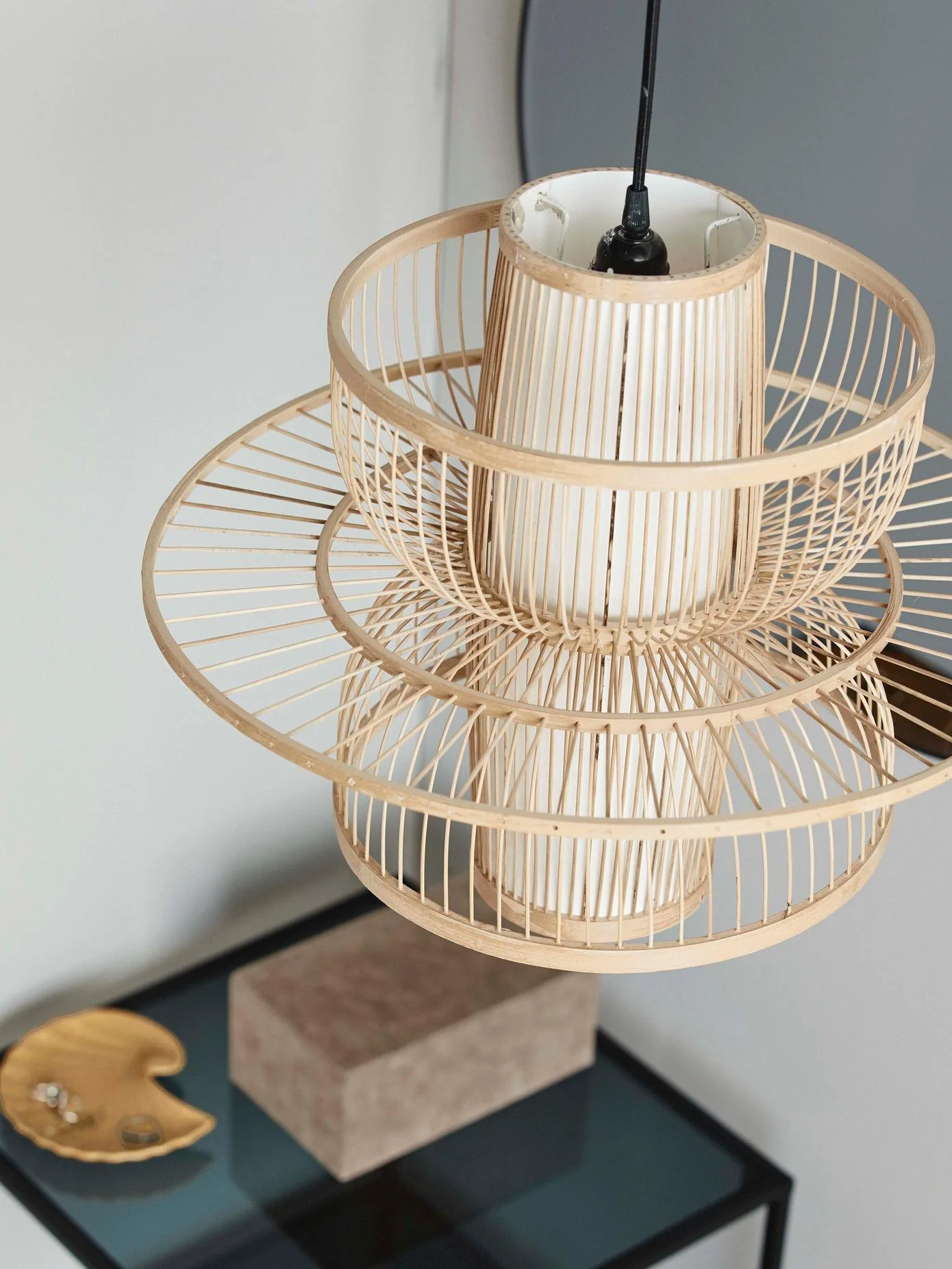 Подвесной светильник Handmade Sigyn Bamboo - ∅50см x 45см, натуральный бамбук