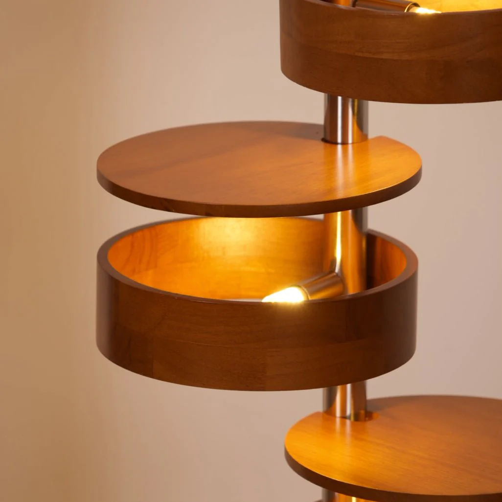 Торшер Luminis Wooden - ∅35см х 170см, орех