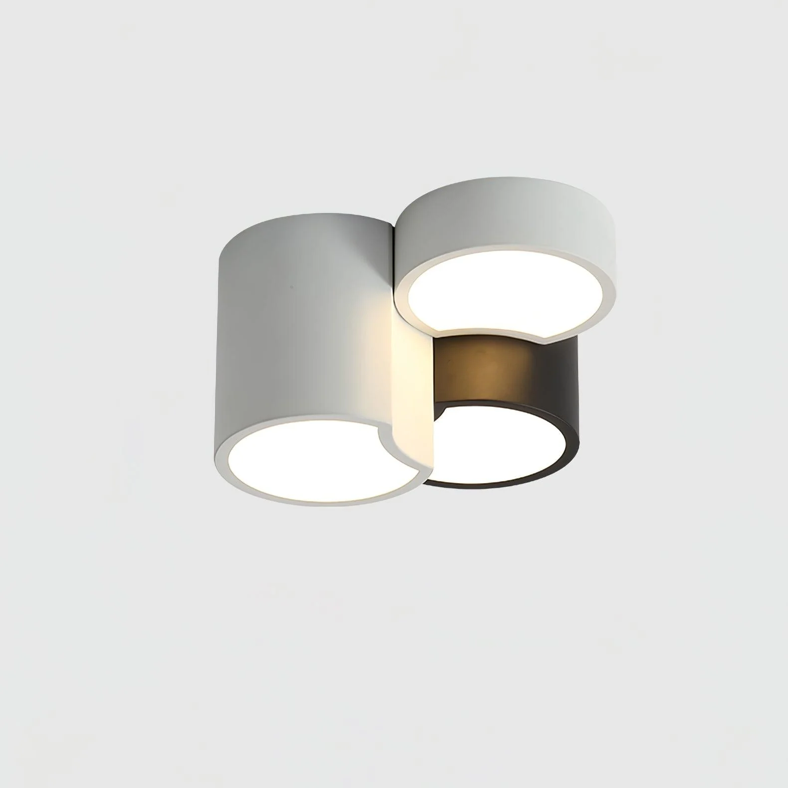 Потолочный светильник Geometric Collection - модель C, ∅30см x 25см, белый, черный, теплый свет